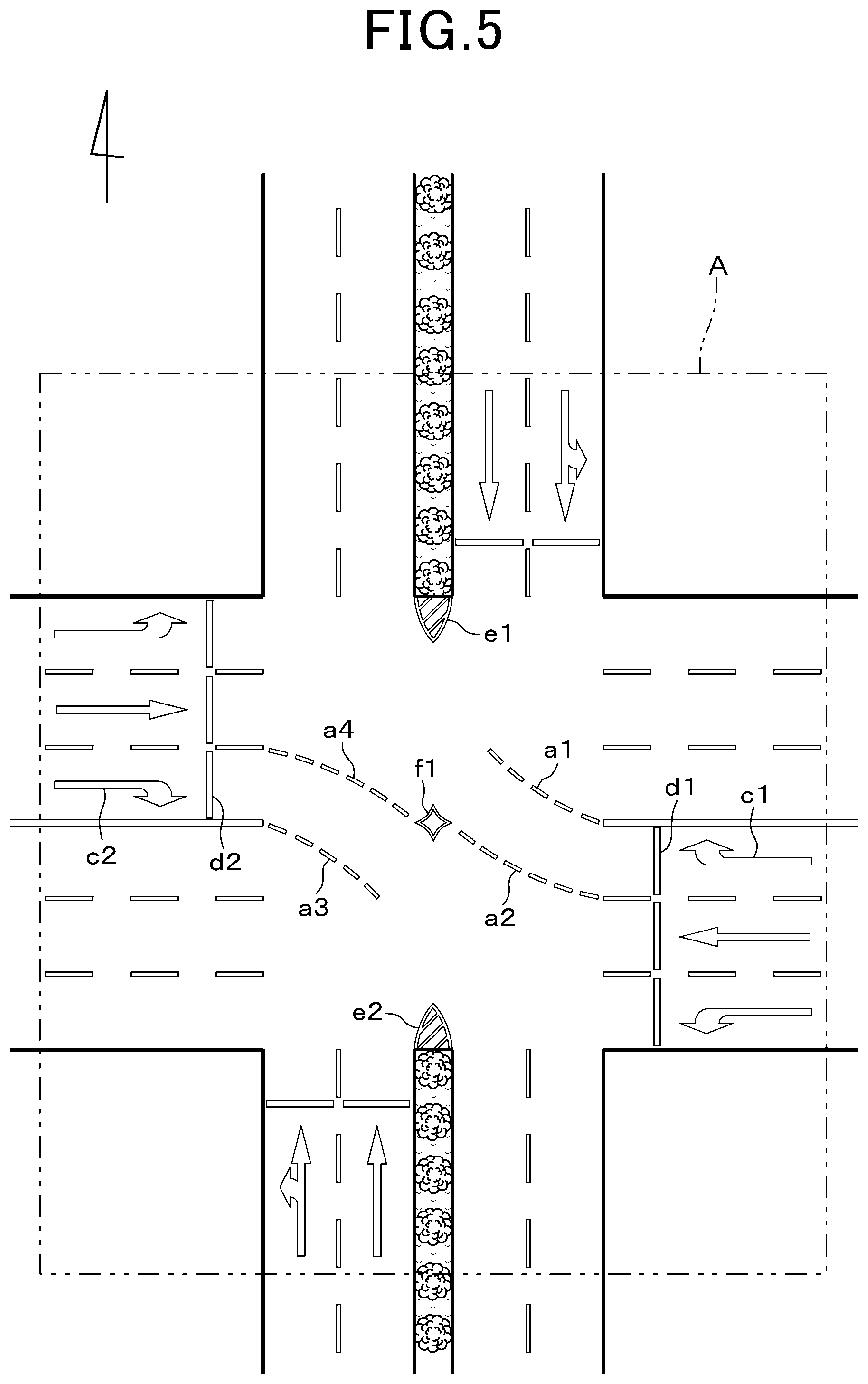 Patent US12103535 Figure 5 – Device and method for generating travel trajectory data in intersection, and vehicle-mounted device