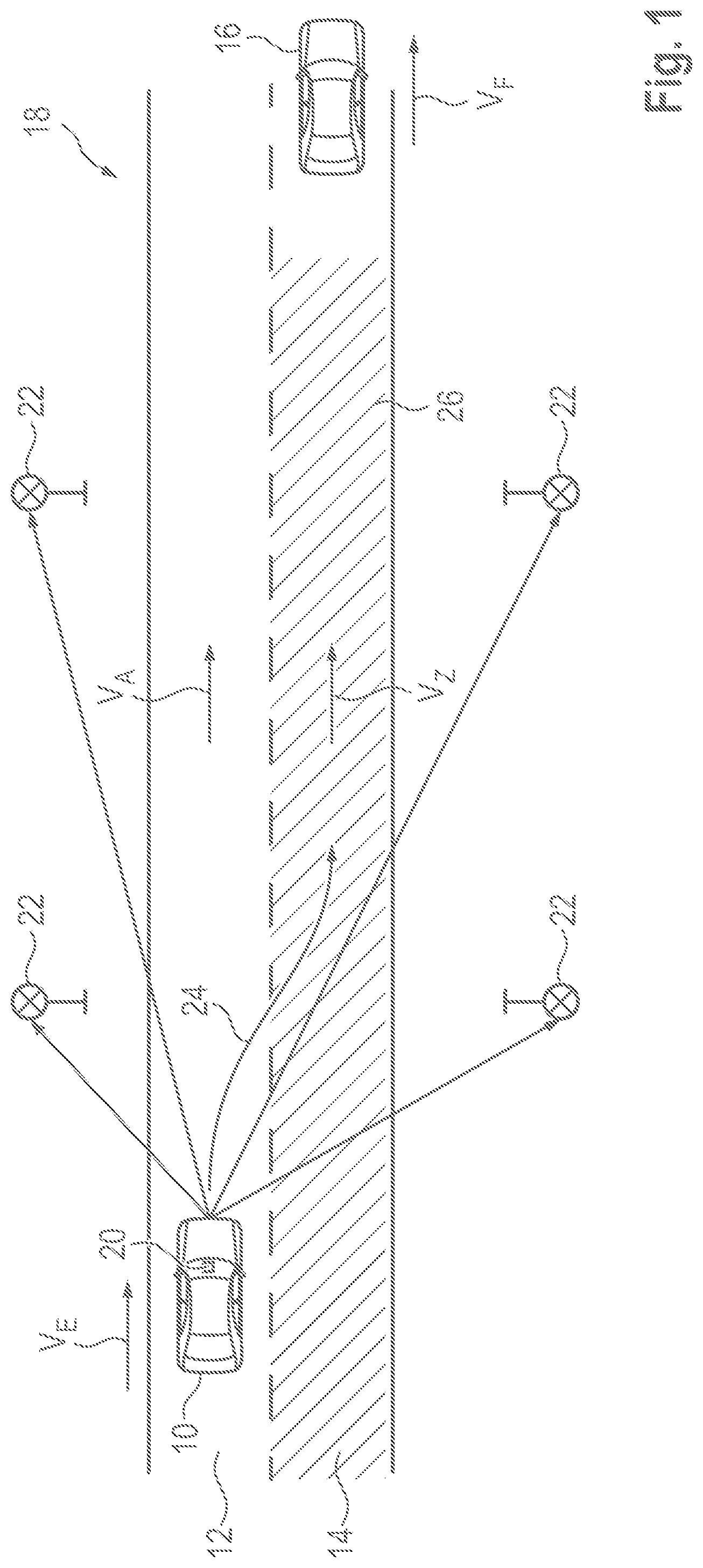 Patent US12103536 Figure 1 – Method for generating a change of travel lane recommendation, lane change assistance system, and motor vehicle having a lane change assistance system