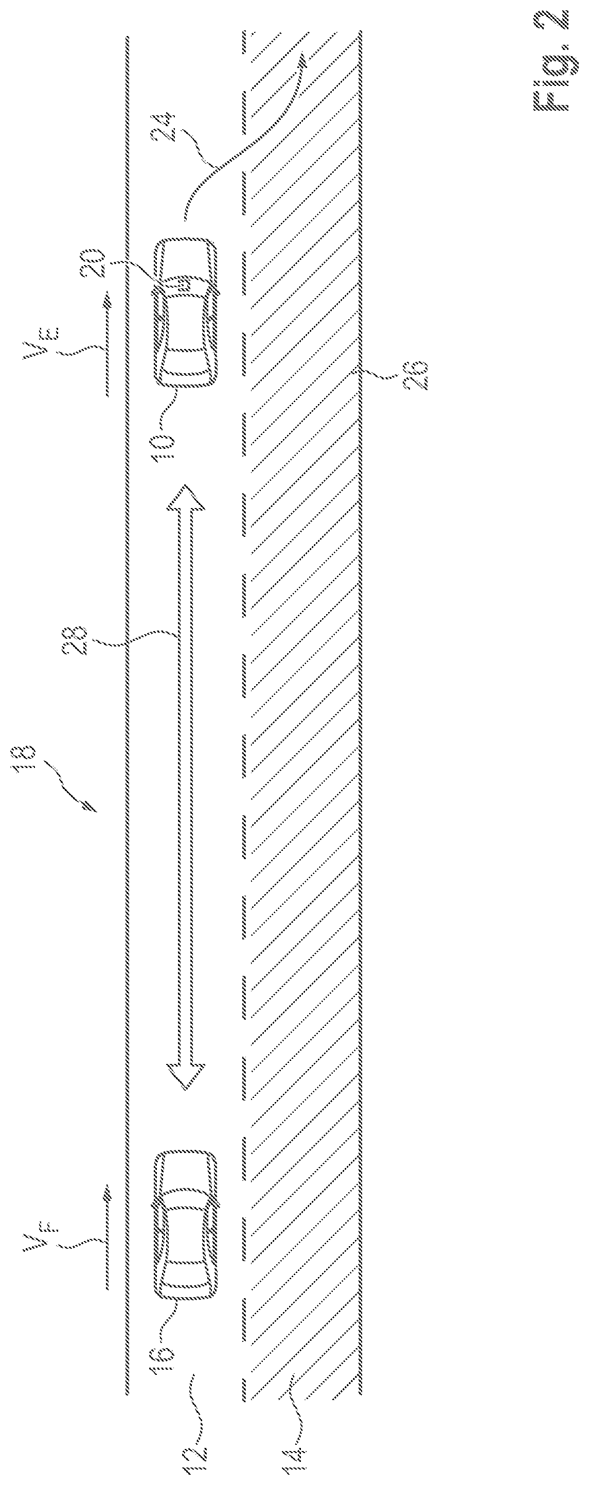 Patent US12103536 Figure 2 – Method for generating a change of travel lane recommendation, lane change assistance system, and motor vehicle having a lane change assistance system