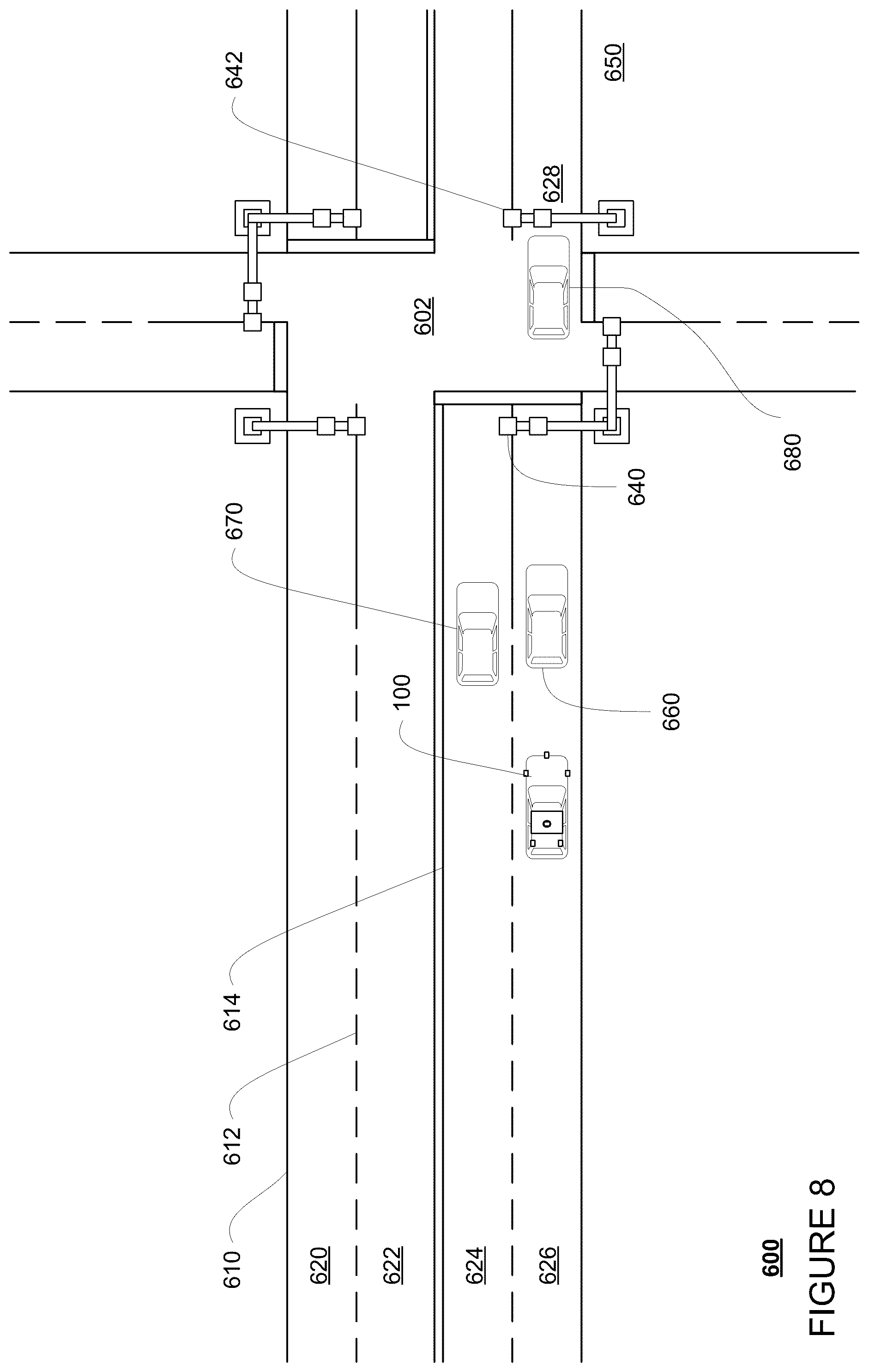 Patent US12103542 Figure 8 – Extracting agent intent from log data for running log-based simulations for evaluating autonomous vehicle software