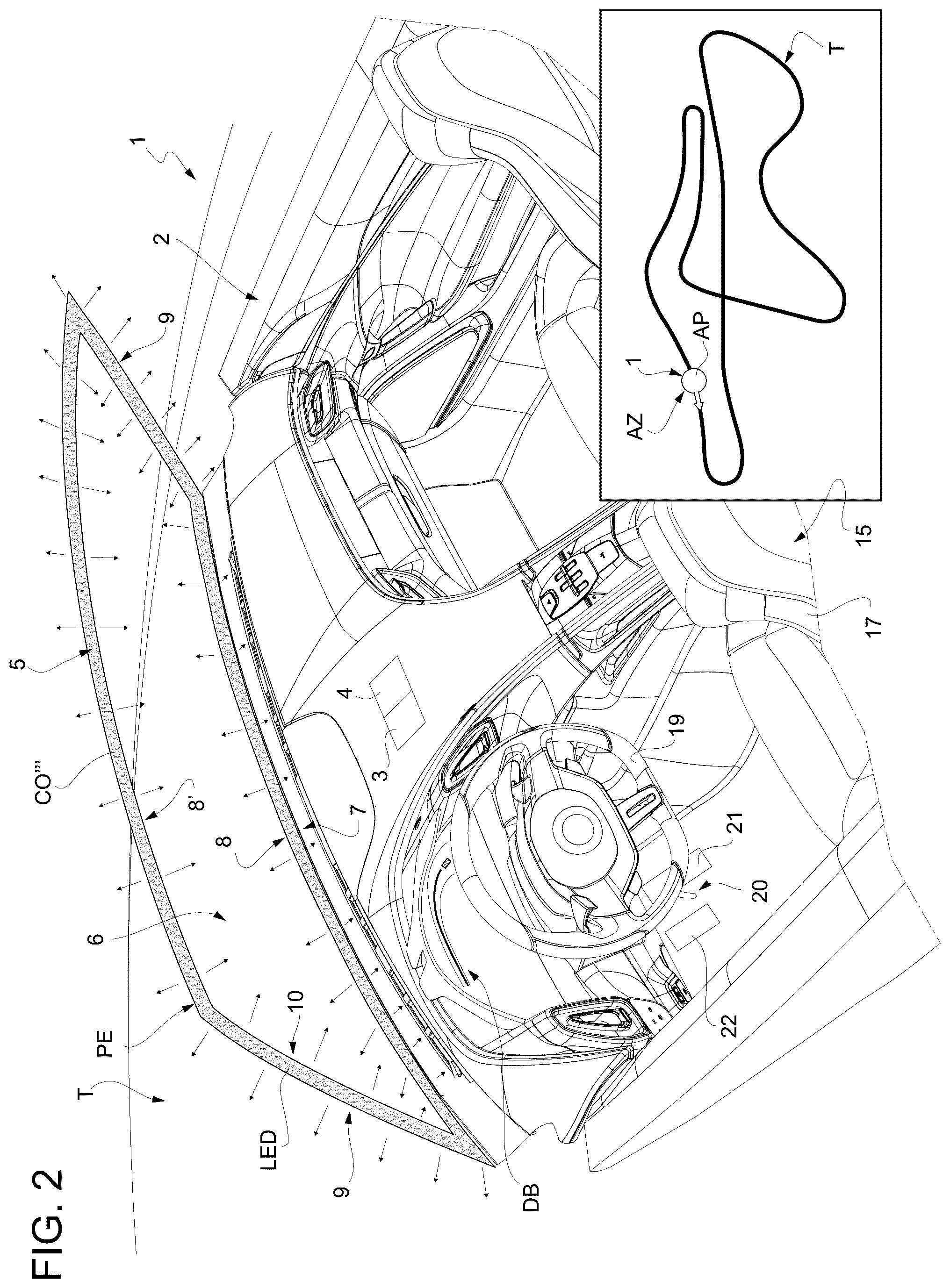 Patent US12103551 Figure 2 – Method for the performance-enhancing driver assistance of a road vehicle and related road vehicle