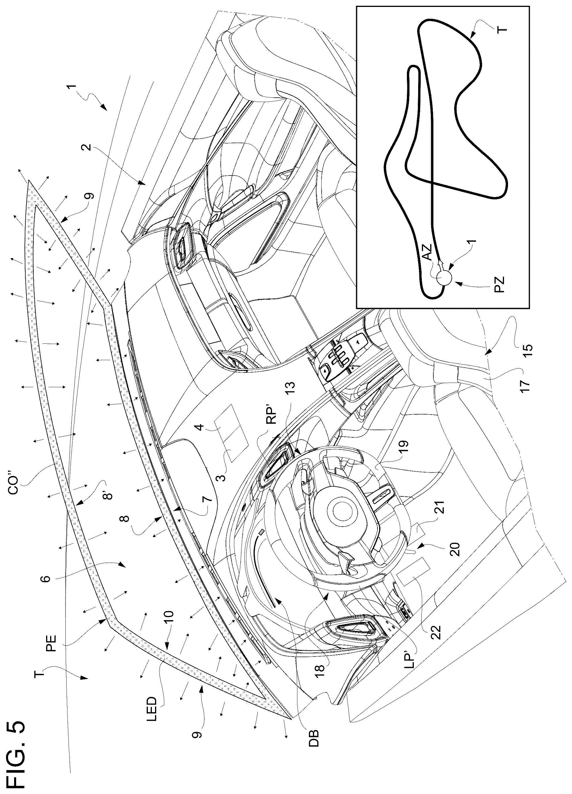 Patent US12103551 Figure 5 – Method for the performance-enhancing driver assistance of a road vehicle and related road vehicle