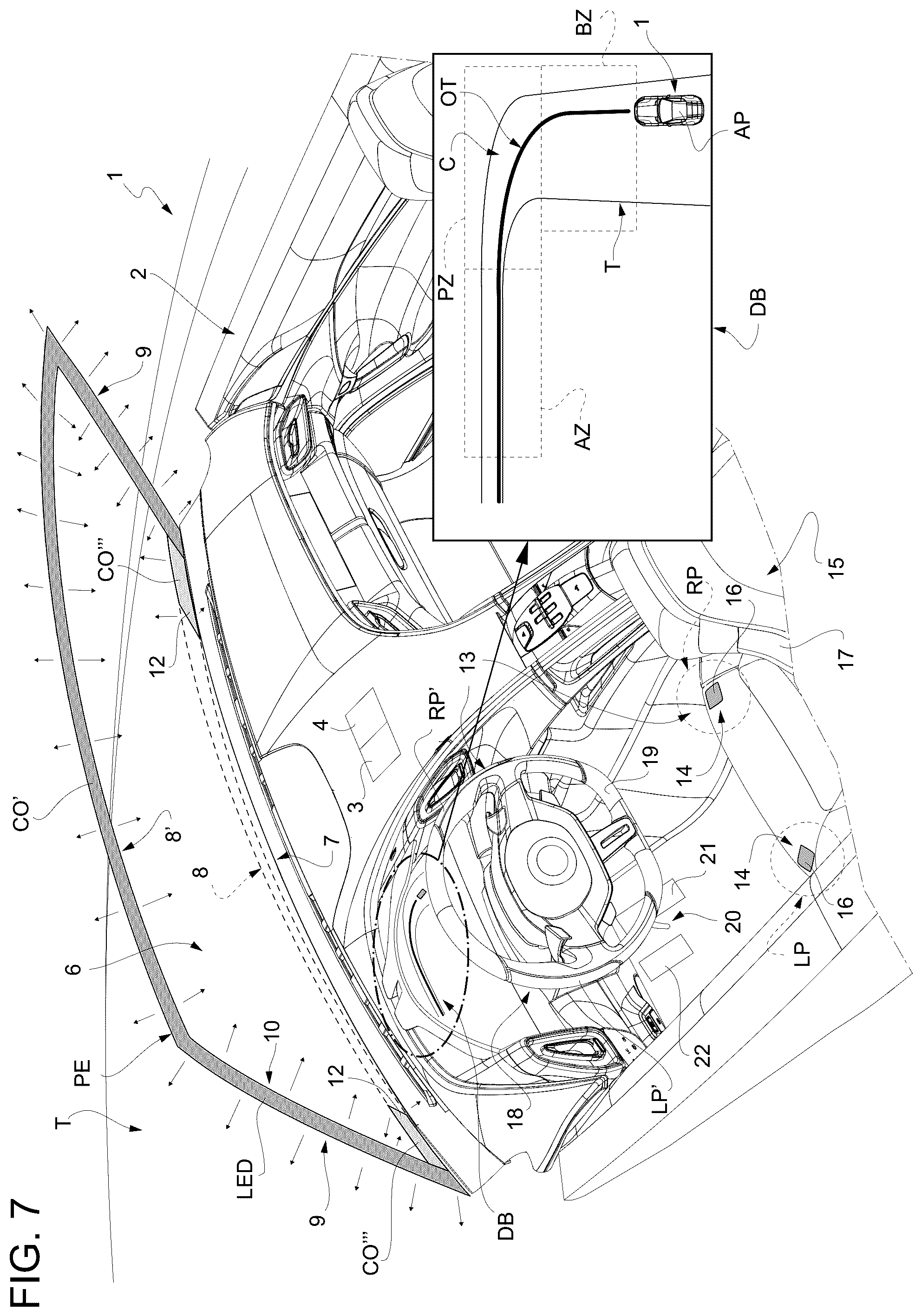 Patent US12103551 Figure 7 – Method for the performance-enhancing driver assistance of a road vehicle and related road vehicle