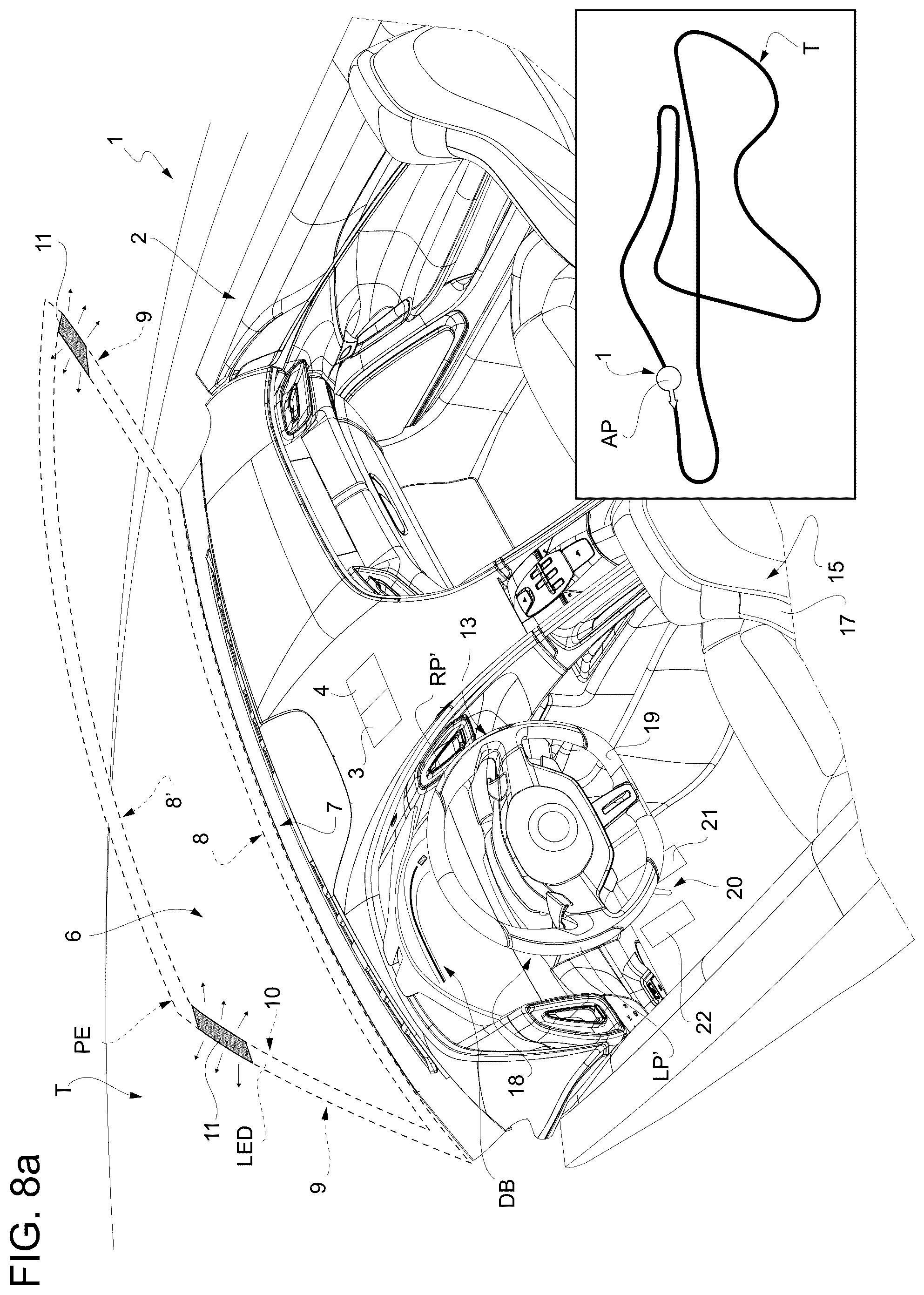 Patent US12103551 Figure 8 – Method for the performance-enhancing driver assistance of a road vehicle and related road vehicle