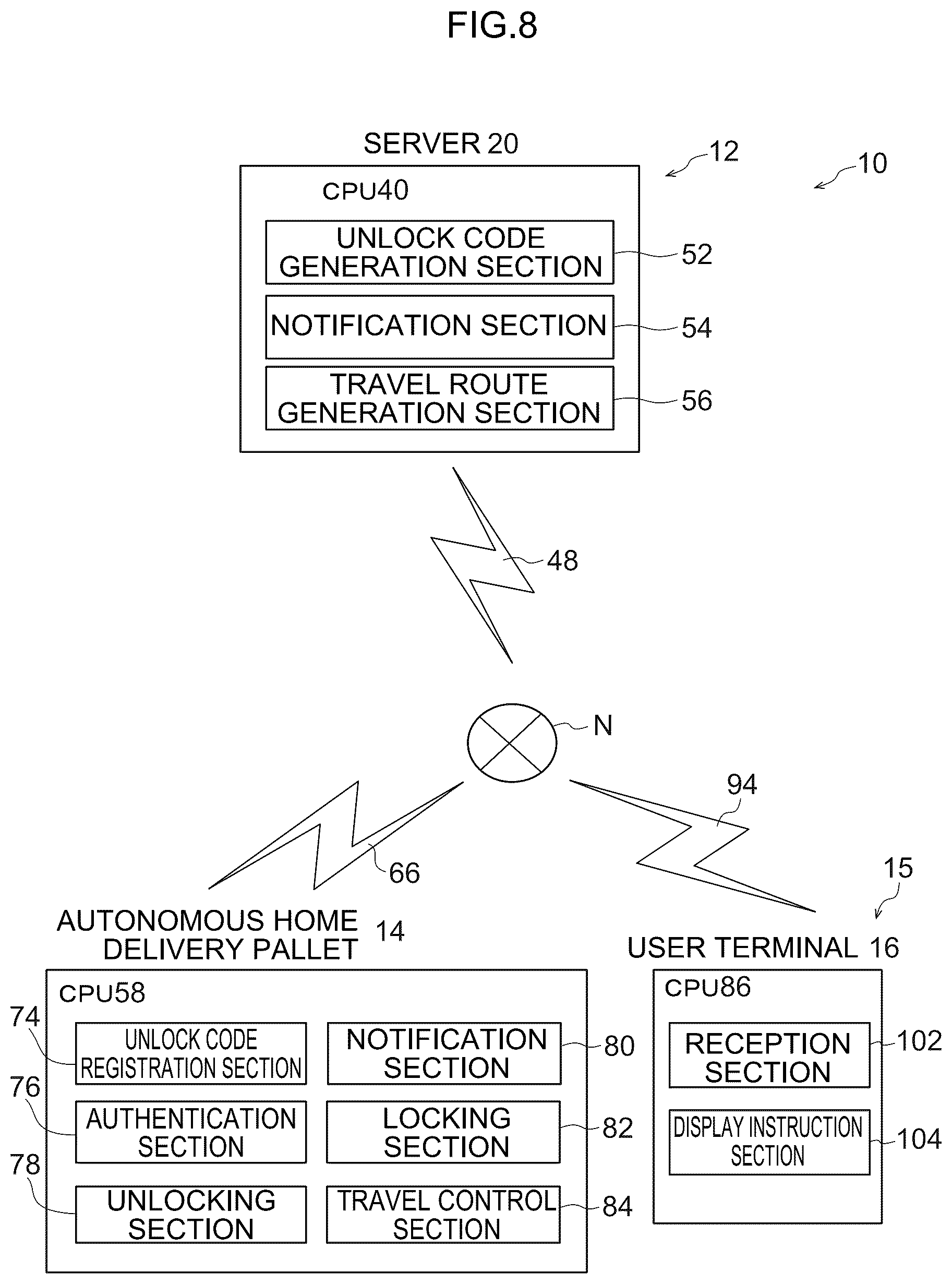 Patent US12103562 Figure 8 – Autonomous delivery box and delivery system