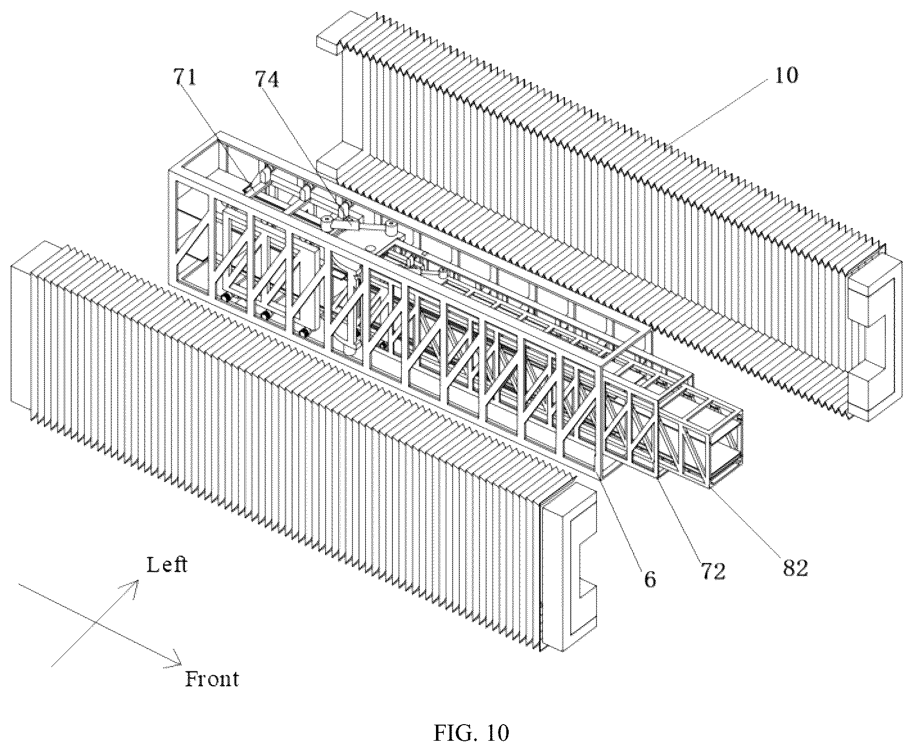 Patent US12103569 Figure 10 – Vacuum pipeline magnetic levitation conveying device