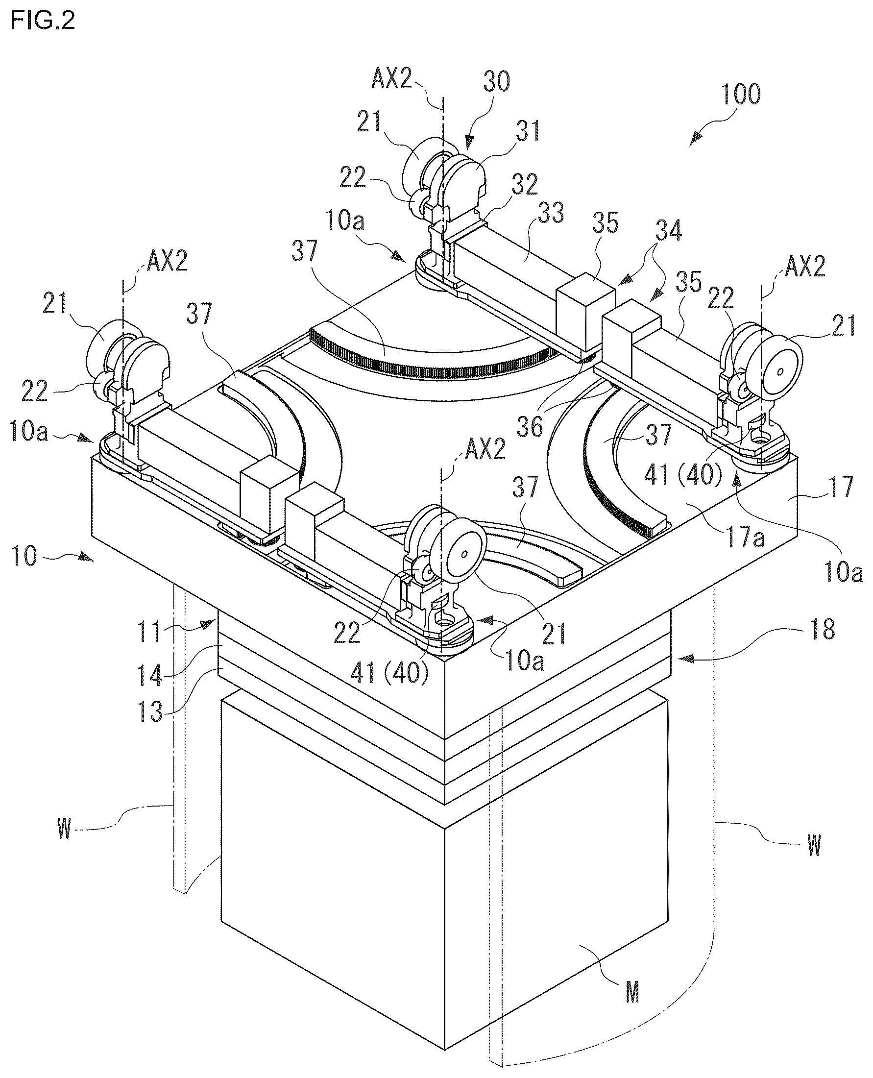 Patent US12103570 Figure 2 – Traveling vehicle system