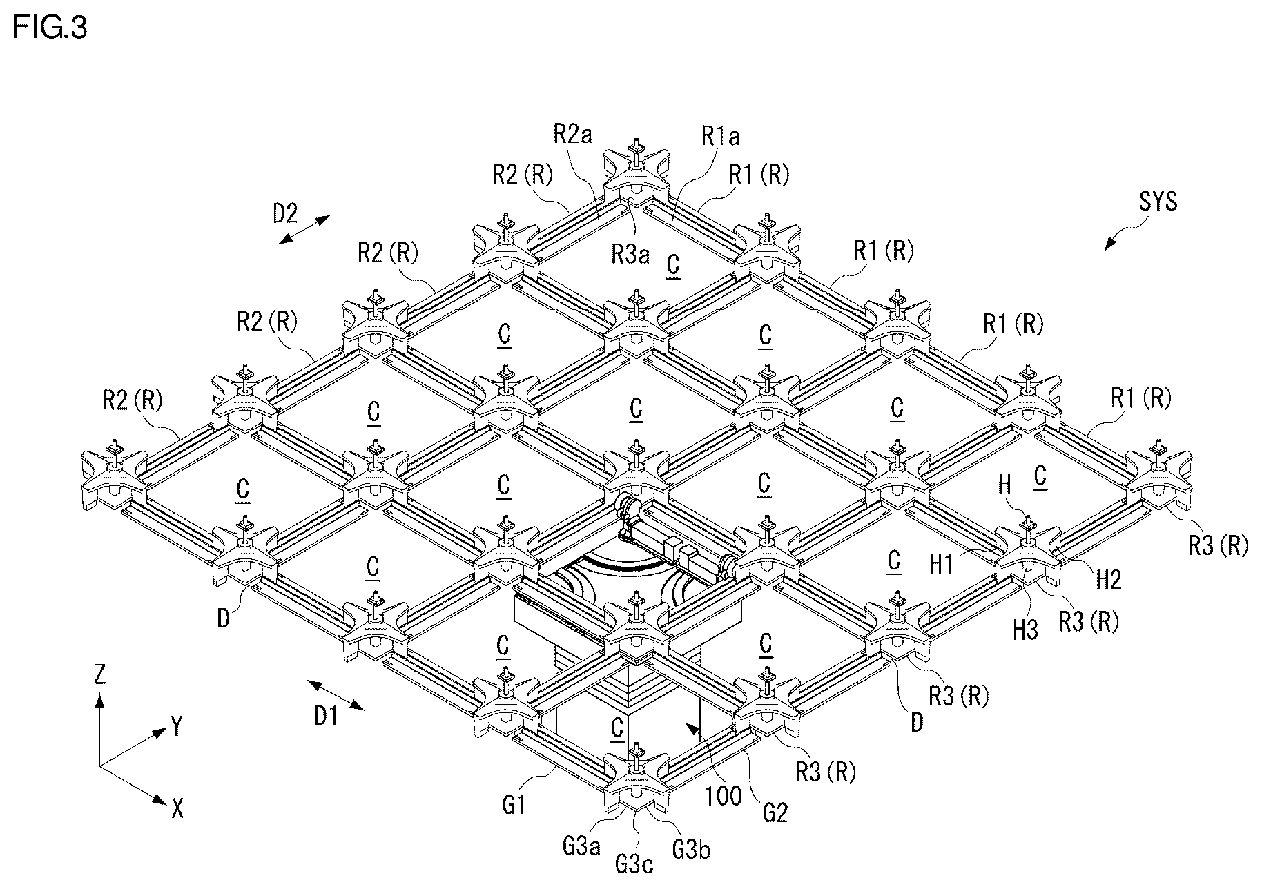 Patent US12103570 Figure 3 – Traveling vehicle system