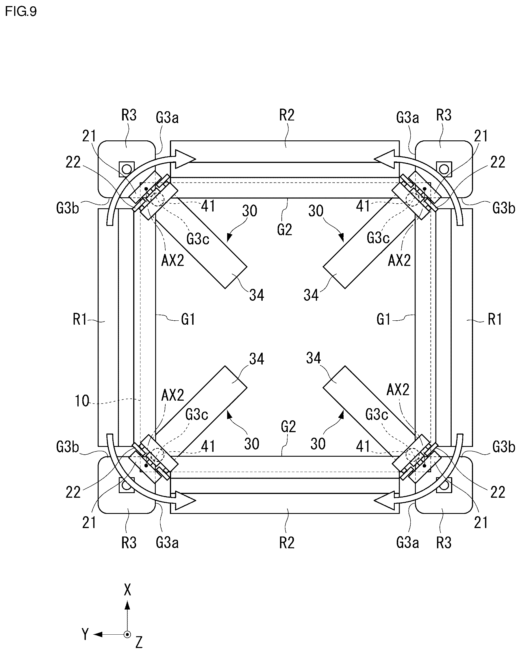 Patent US12103570 Figure 9 – Traveling vehicle system