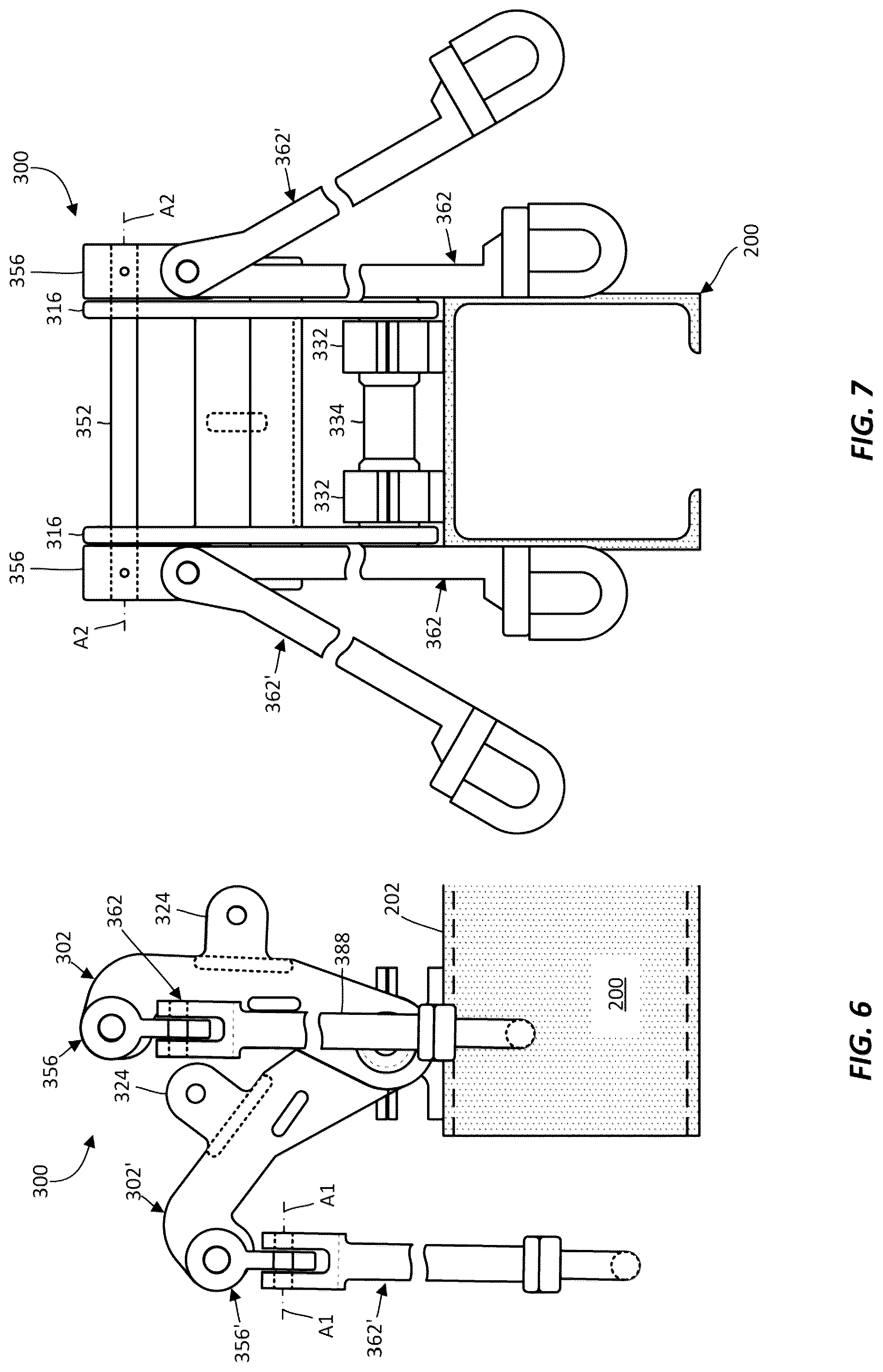 Patent US12103571 Figure 6 – Longitudinal door operating mechanism