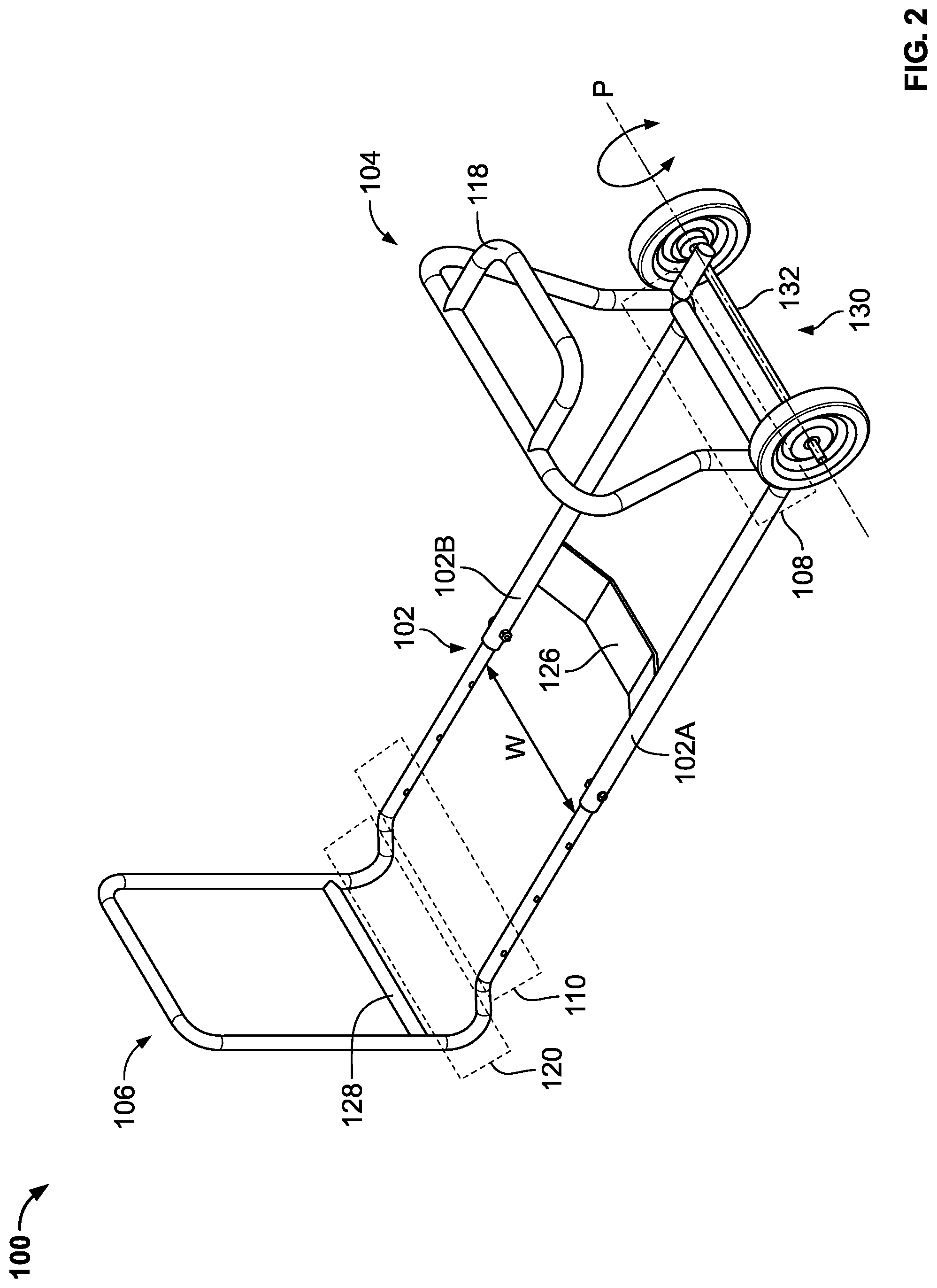 Patent US12103575 Figure 2 – Wheel storage apparatus and kit