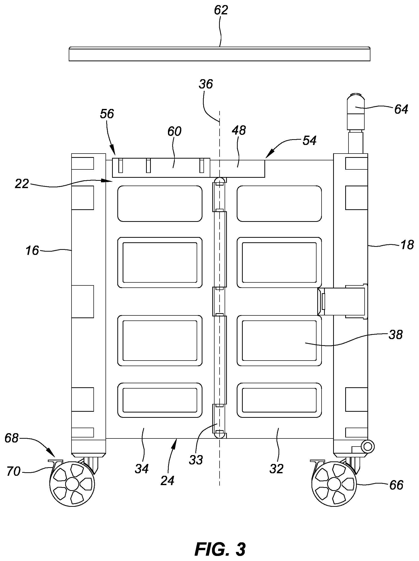 Patent US12103576 Figure 3 – Stackable collapsible carts
