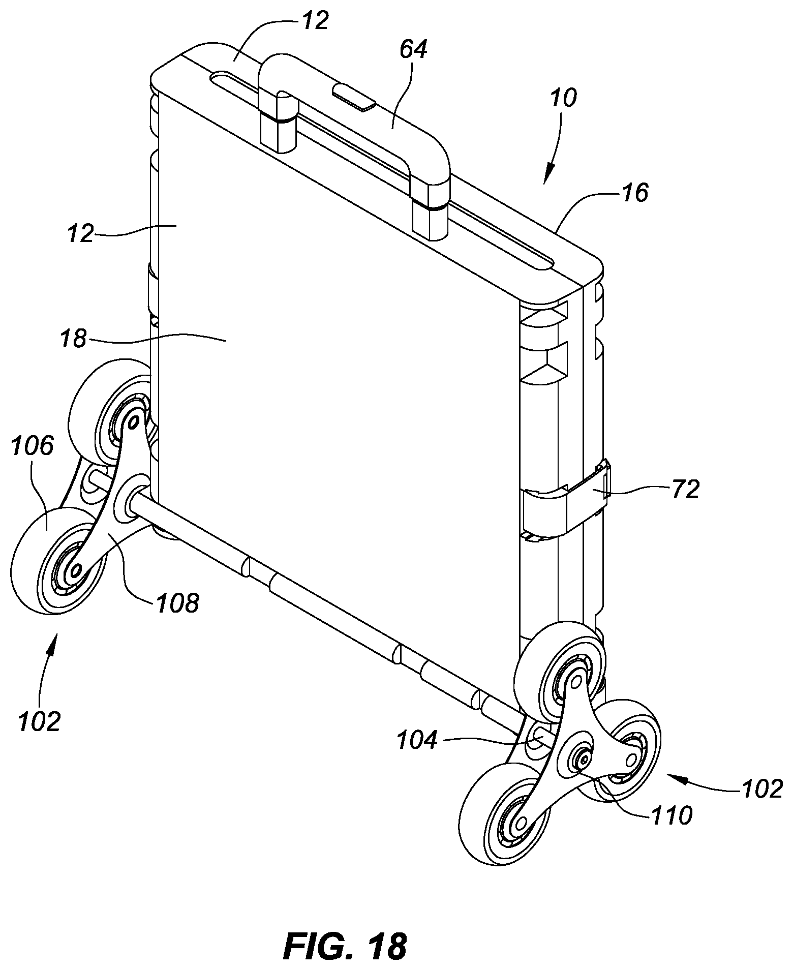 Patent US12103576 Figure 18 – Stackable collapsible carts