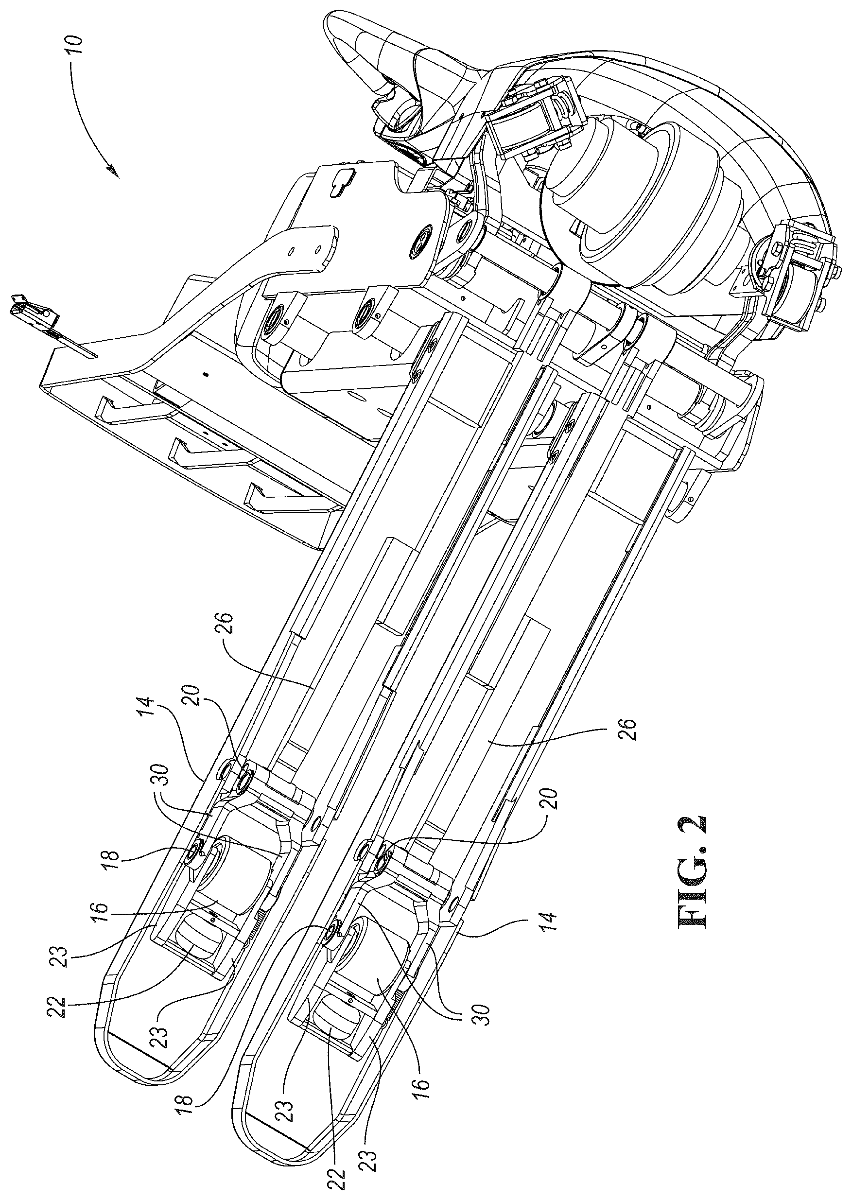 Patent US12103577 Figure 2 – Adjustable span tine pallet jack