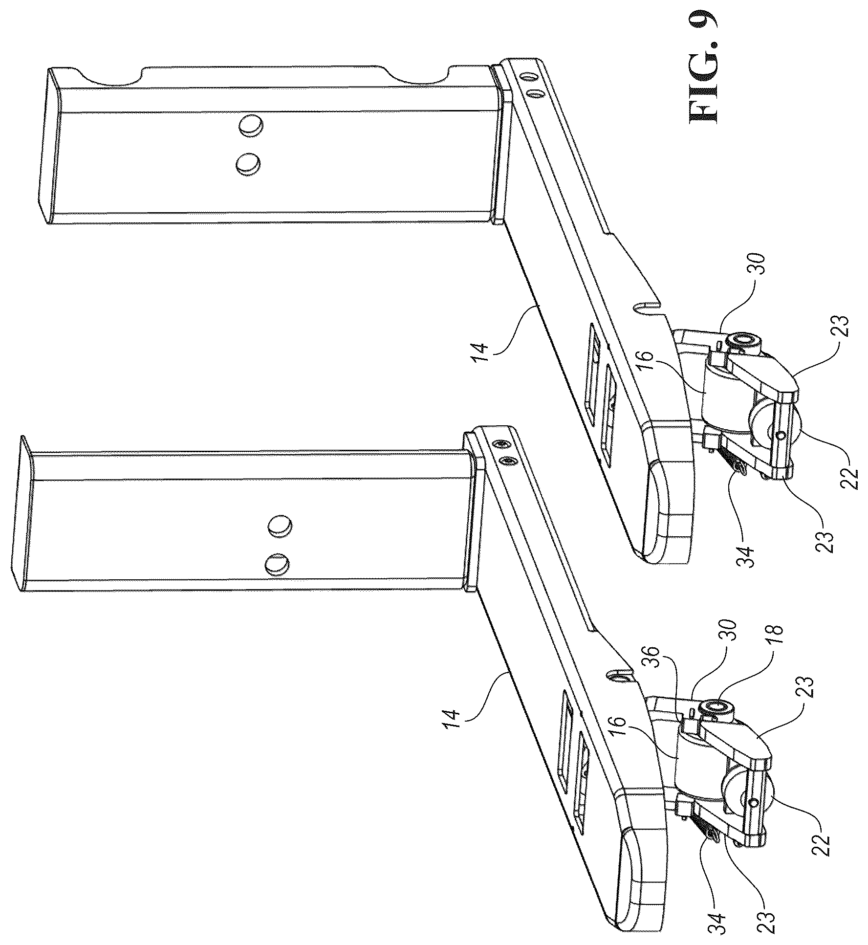 Patent US12103577 Figure 9 – Adjustable span tine pallet jack