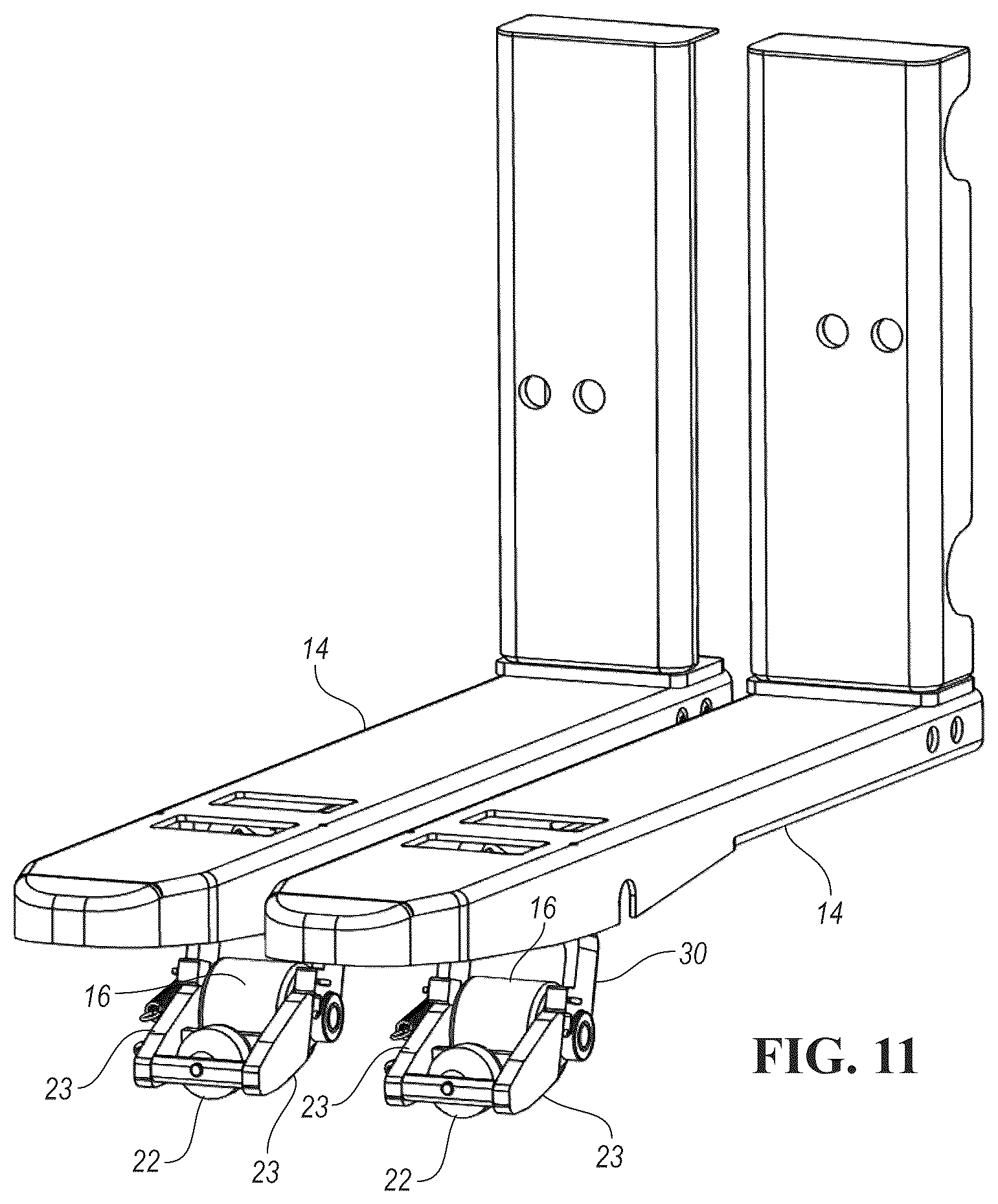 Patent US12103577 Figure 11 – Adjustable span tine pallet jack