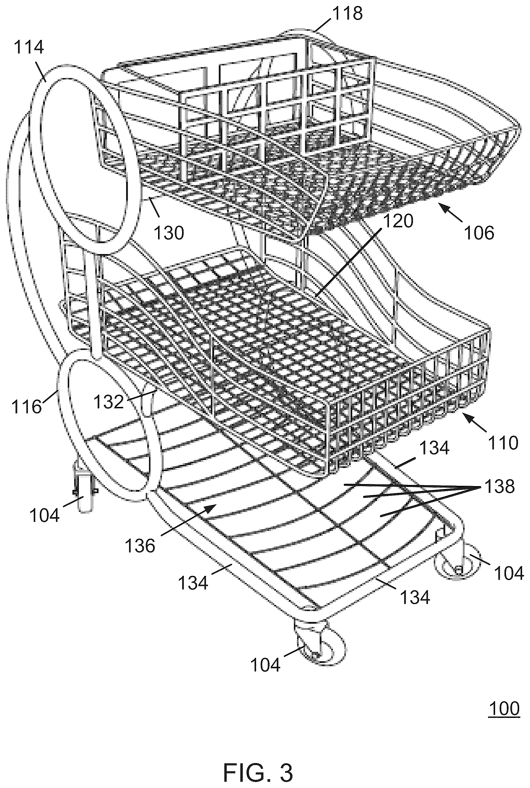 Patent US12103578 Figure 3 – Shopping cart