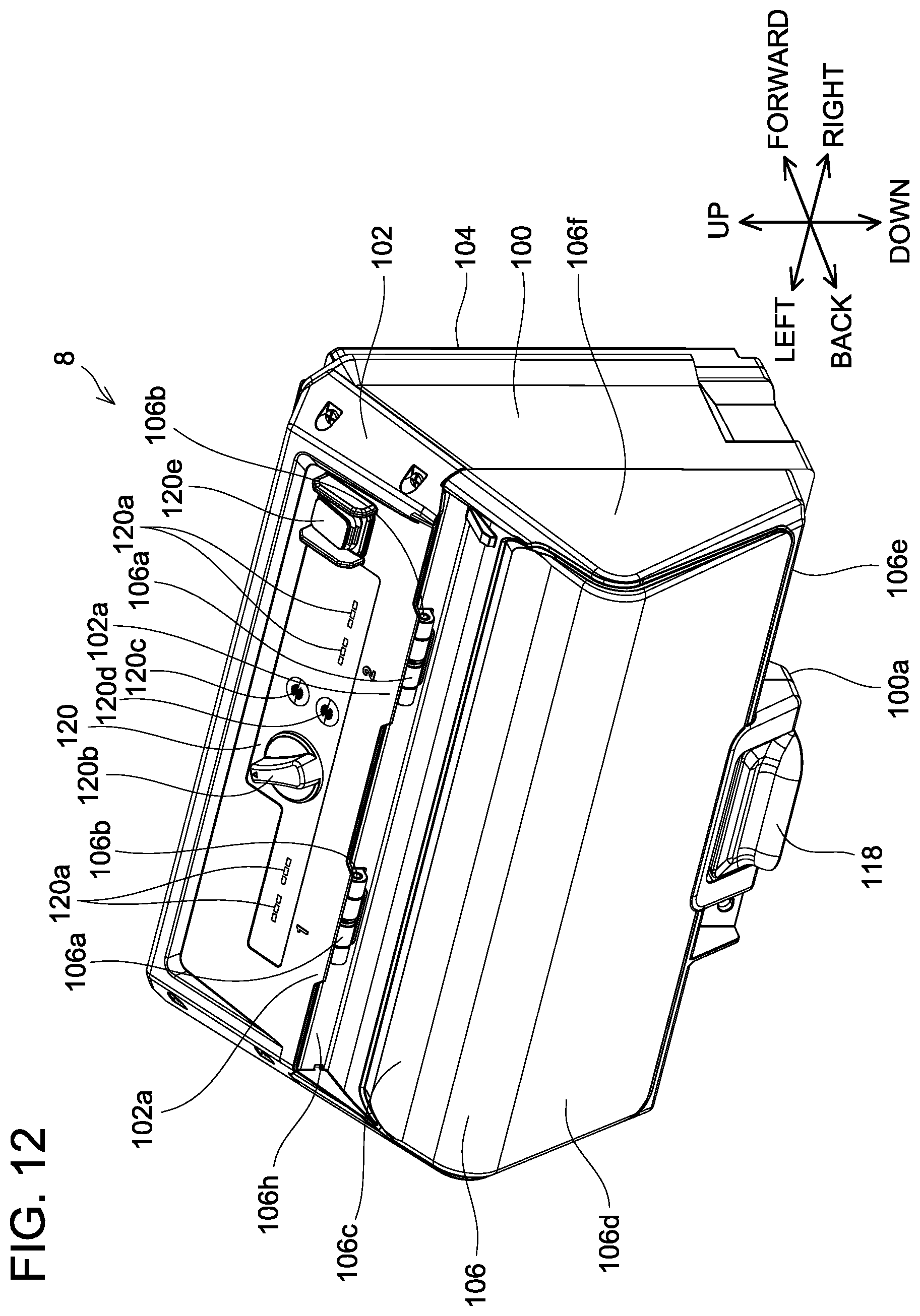 Patent US12103579 Figure 12 – Working machine