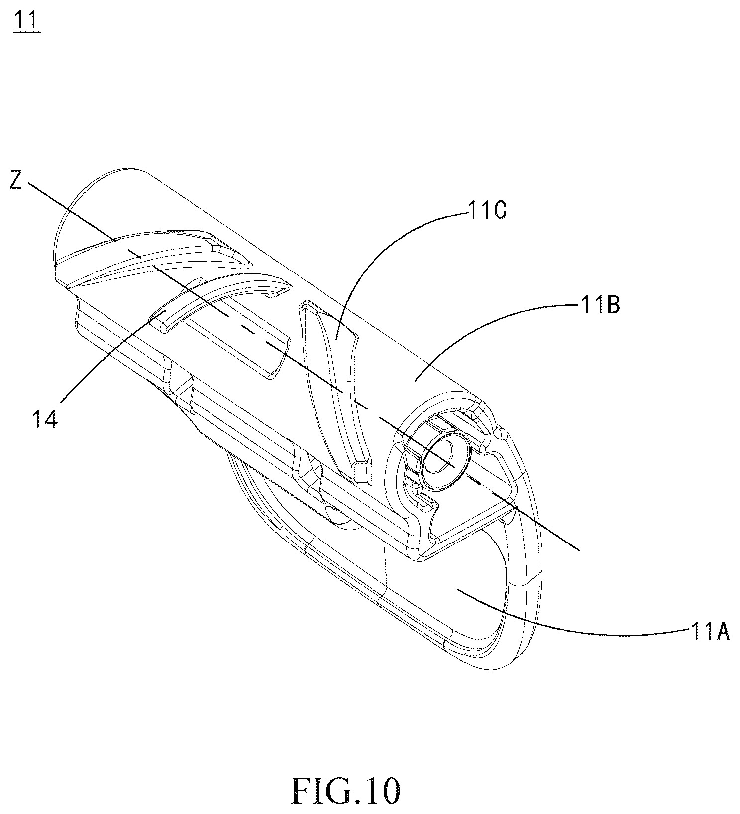 Patent US12103580 Figure 11 – Folding handle, folding device, child stroller seat and child stroller