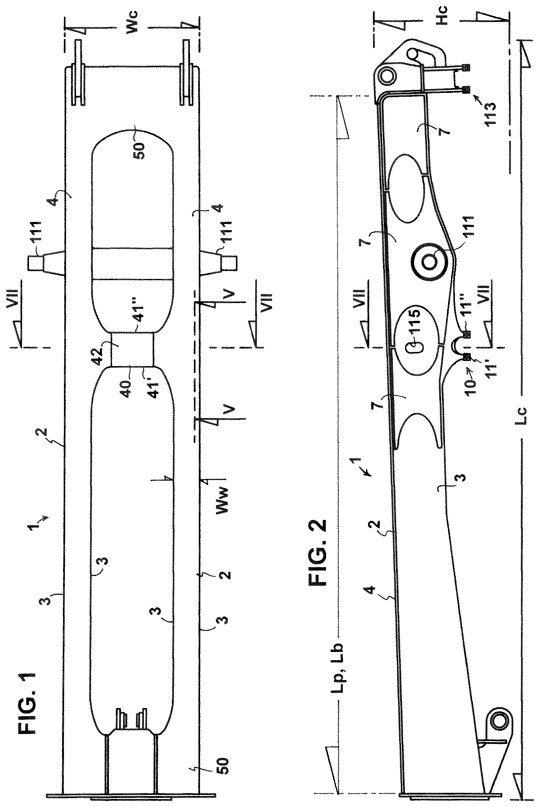 Patent US12103587 Figure 1 – Vehicle chassis having twin walled beams with suspension mounting structure