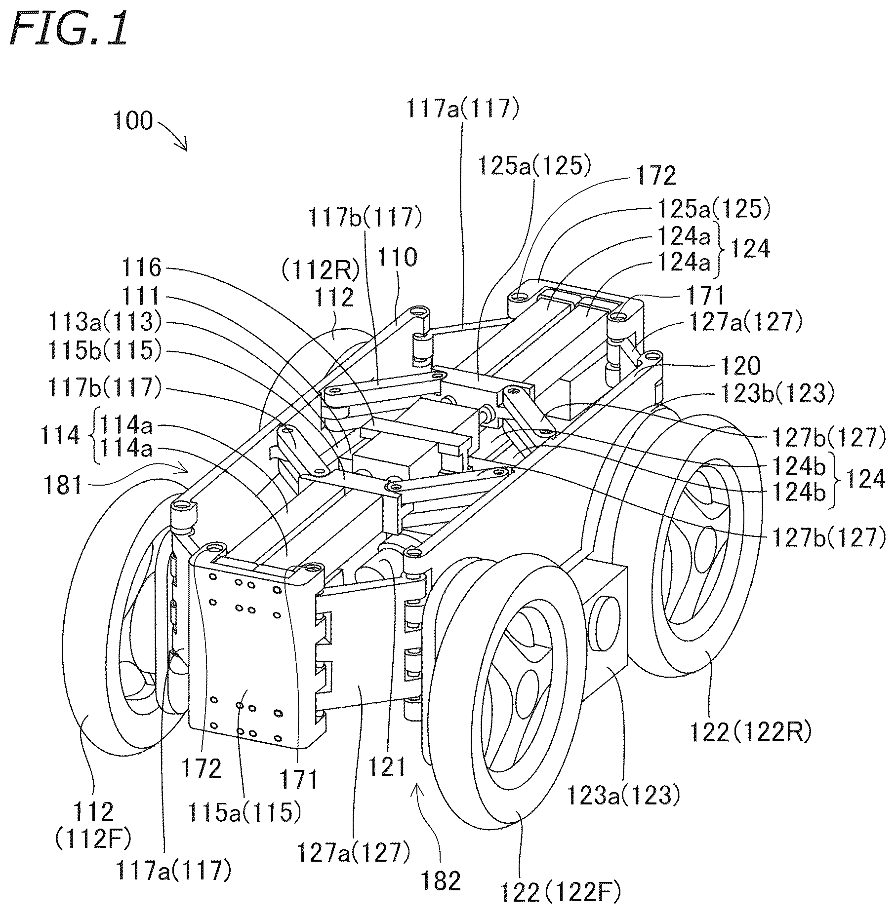 Patent US12103588 Figure 1 – Vehicle platform