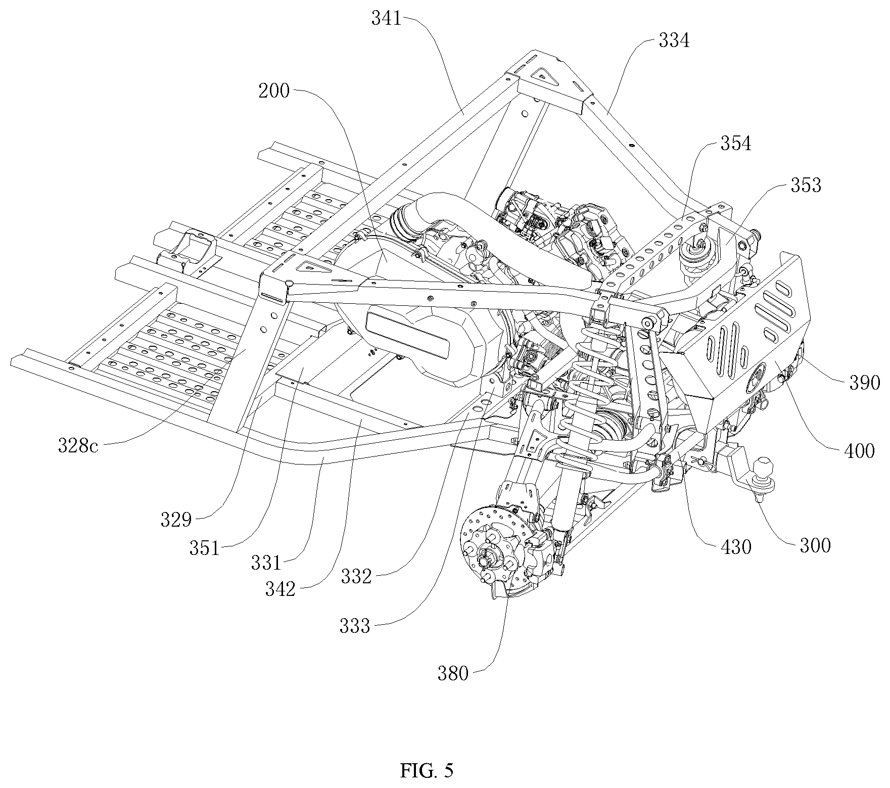 Patent US12103589 Figure 5 – All-terrain vehicle and body thereof