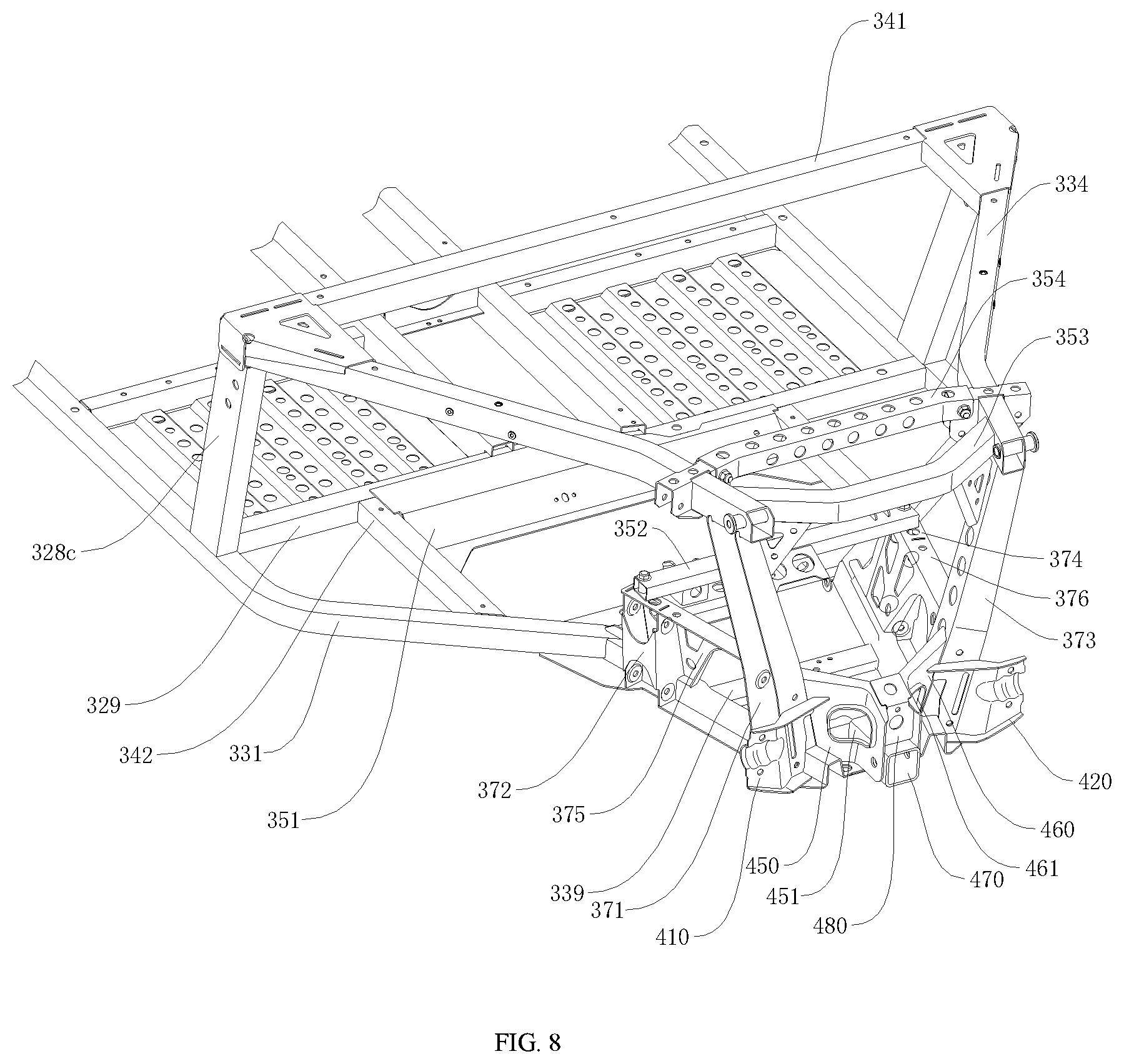 Patent US12103589 Figure 8 – All-terrain vehicle and body thereof