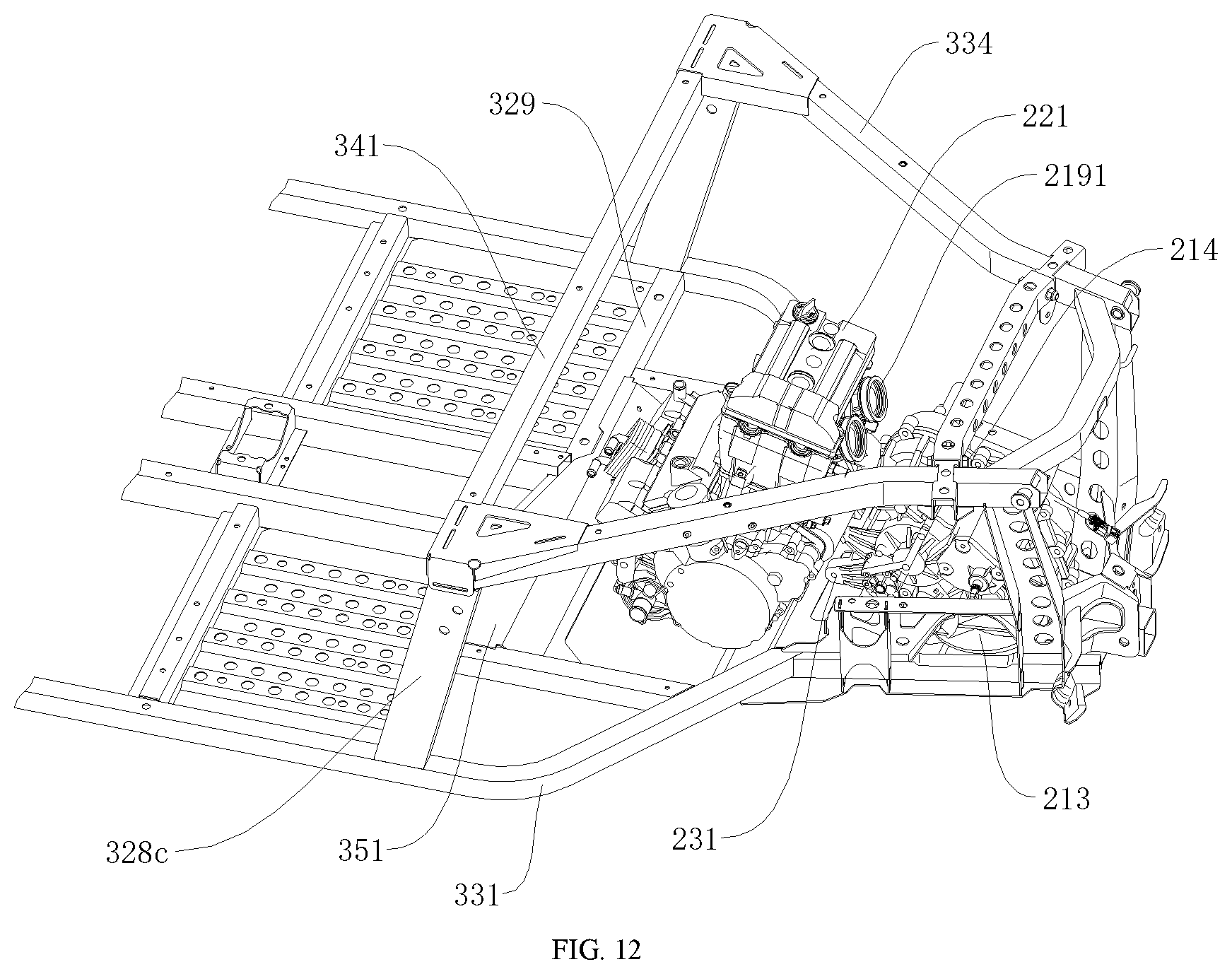 Patent US12103589 Figure 12 – All-terrain vehicle and body thereof