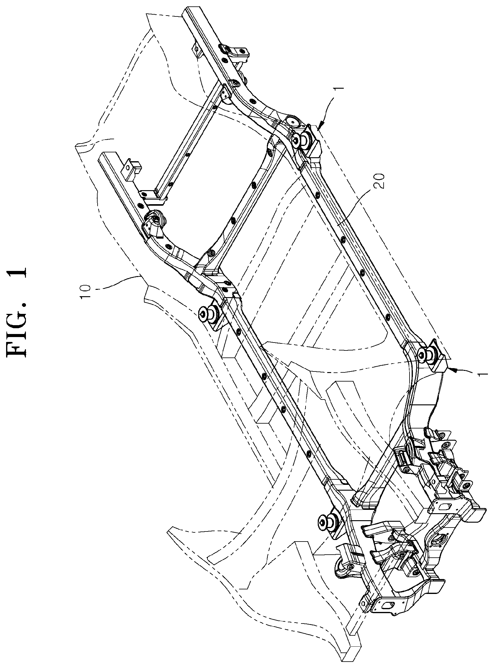 Patent US12103590 — Fastening apparatus for vehicle — Figure 1