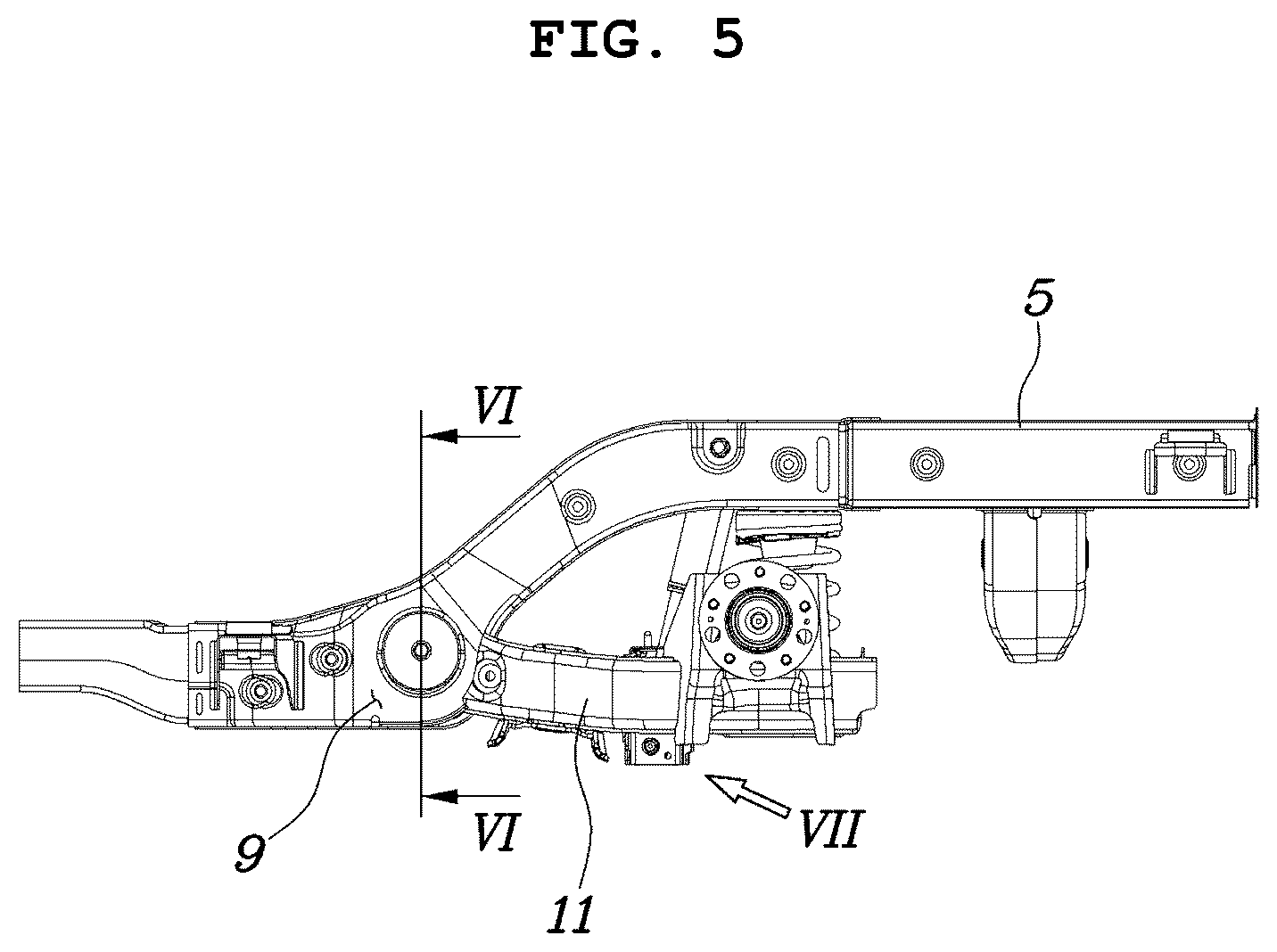 Patent US12103591 Figure 5 – Frame structure for a vehicle