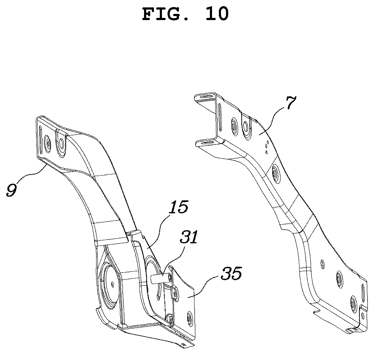 Patent US12103591 Figure 10 – Frame structure for a vehicle