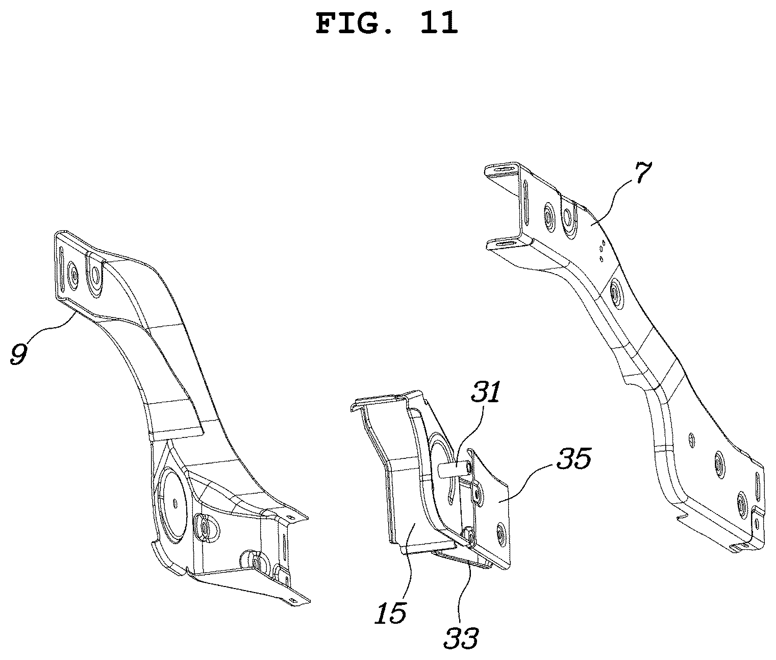 Patent US12103591 Figure 11 – Frame structure for a vehicle