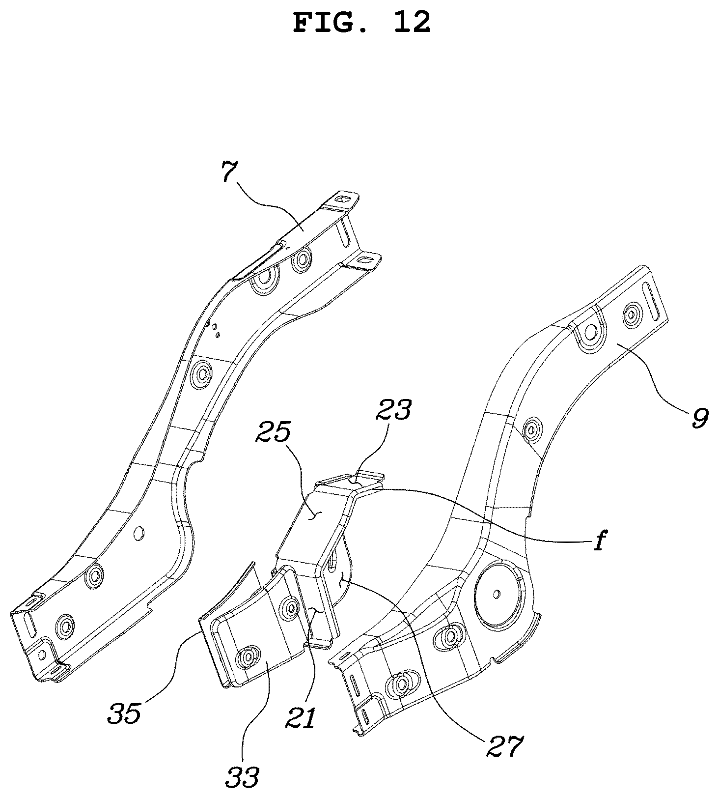 Patent US12103591 Figure 12 – Frame structure for a vehicle
