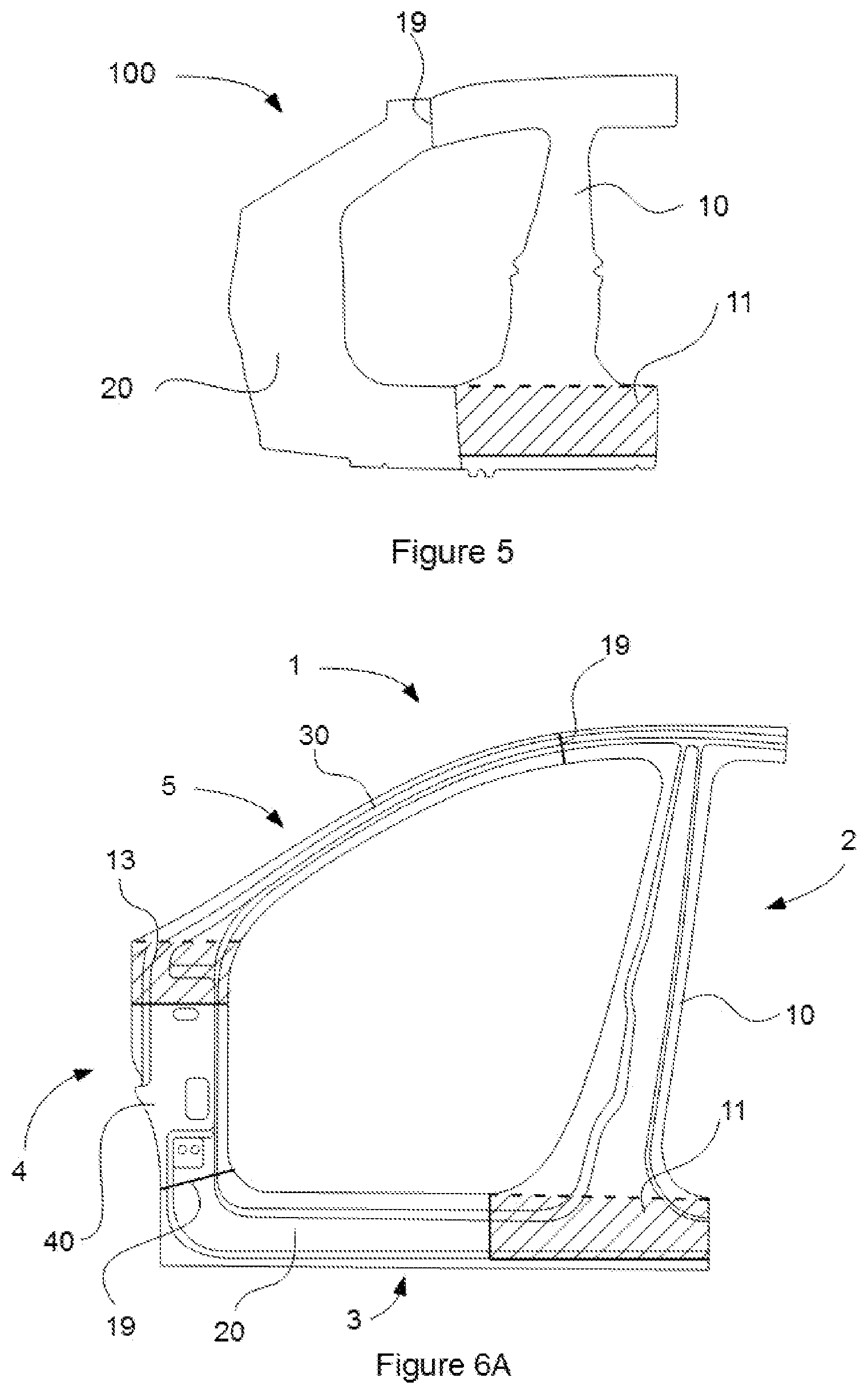 Patent US12103592 Figure 3 – Body side structural frame of a vehicle