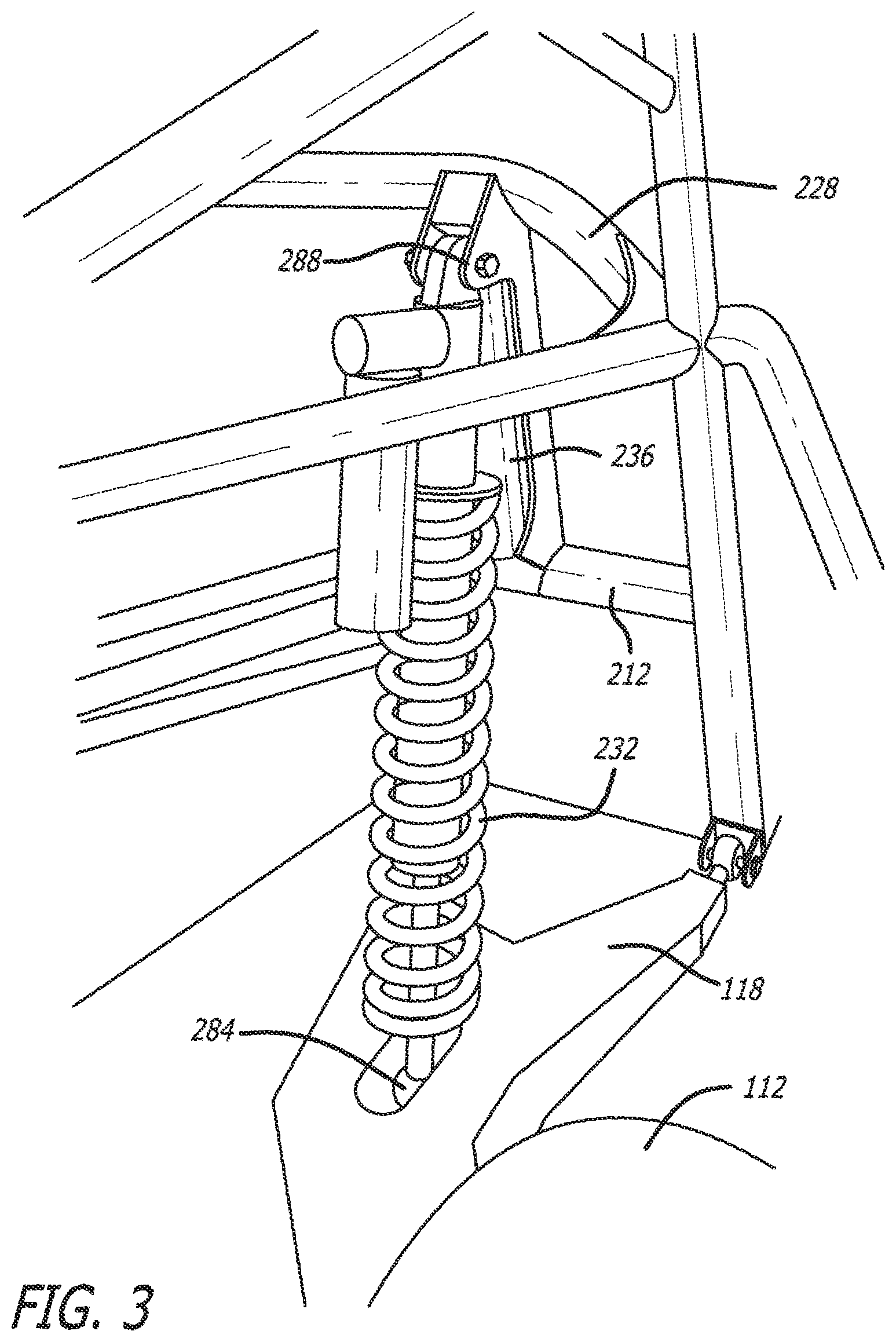Patent US12103593 Figure 3 – Rear strut gusset plates for reinforcing an off-road chassis