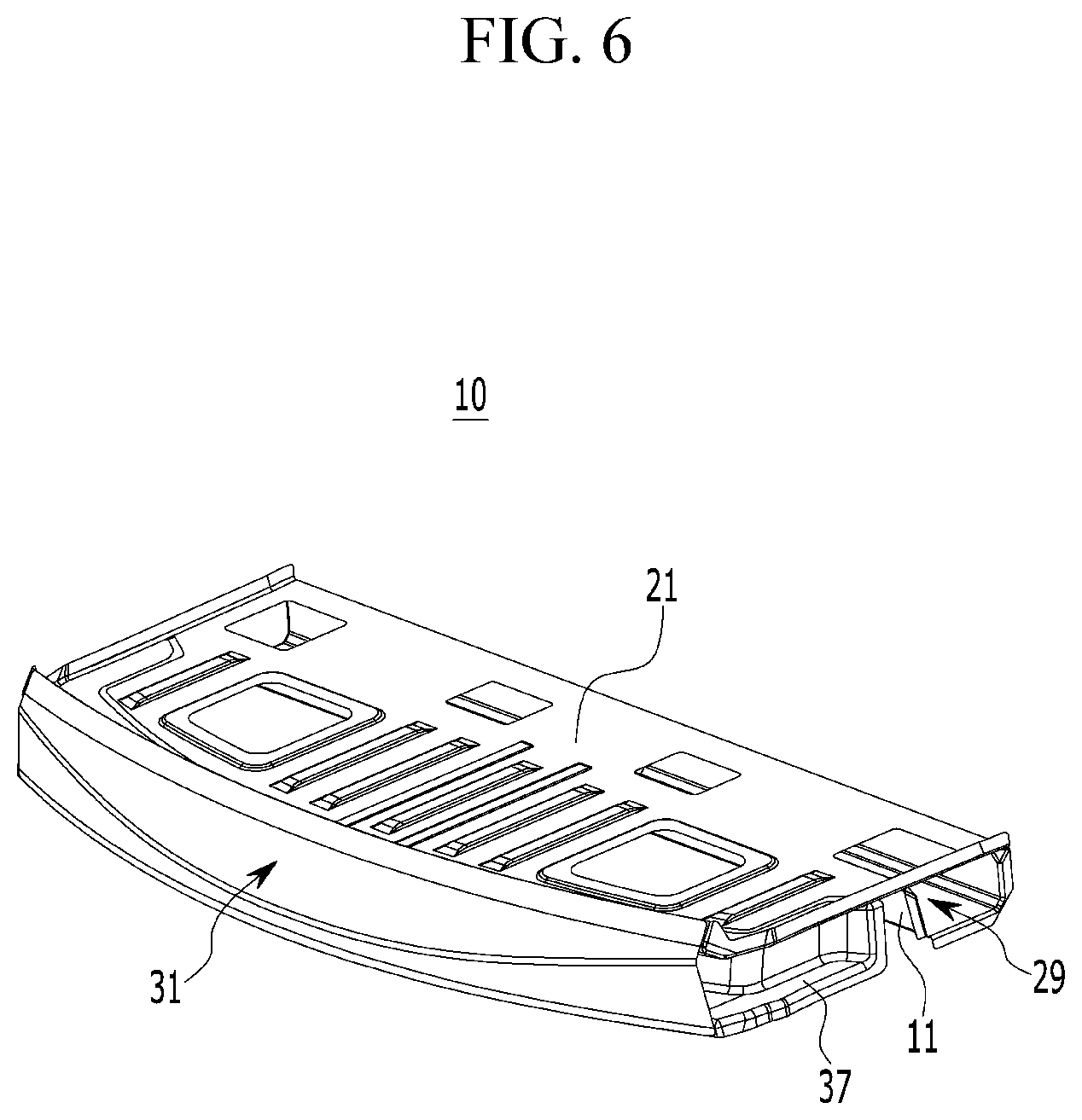 Patent US12103595 Figure 6 – Front vehicle body structure
