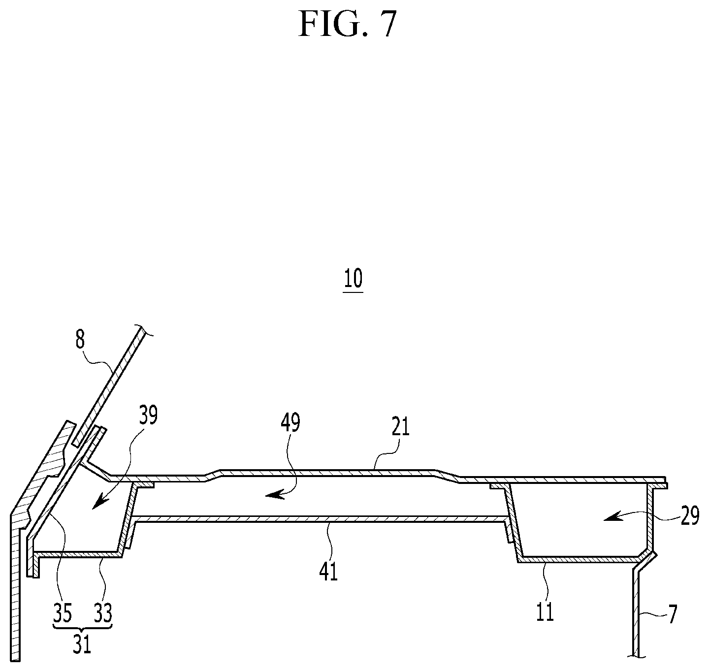 Patent US12103595 Figure 7 – Front vehicle body structure