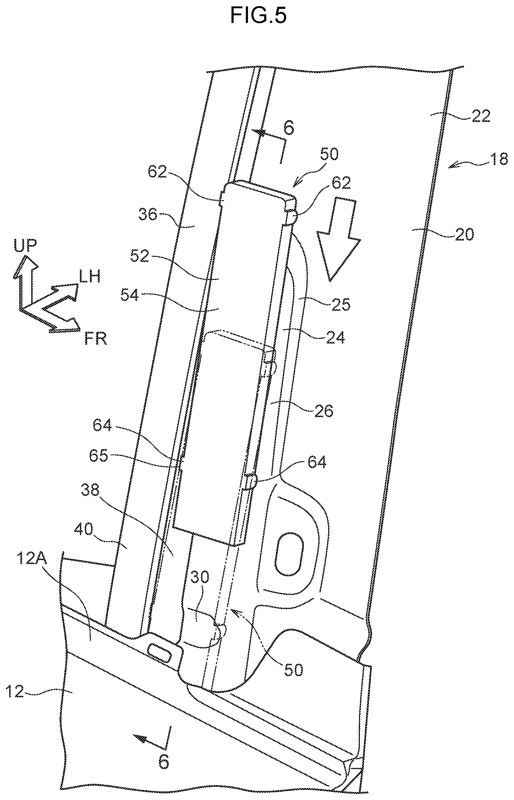 Patent US12103597 Figure 5 – Vehicle-mounted component attachment structure and vehicle-mounted component attachment method