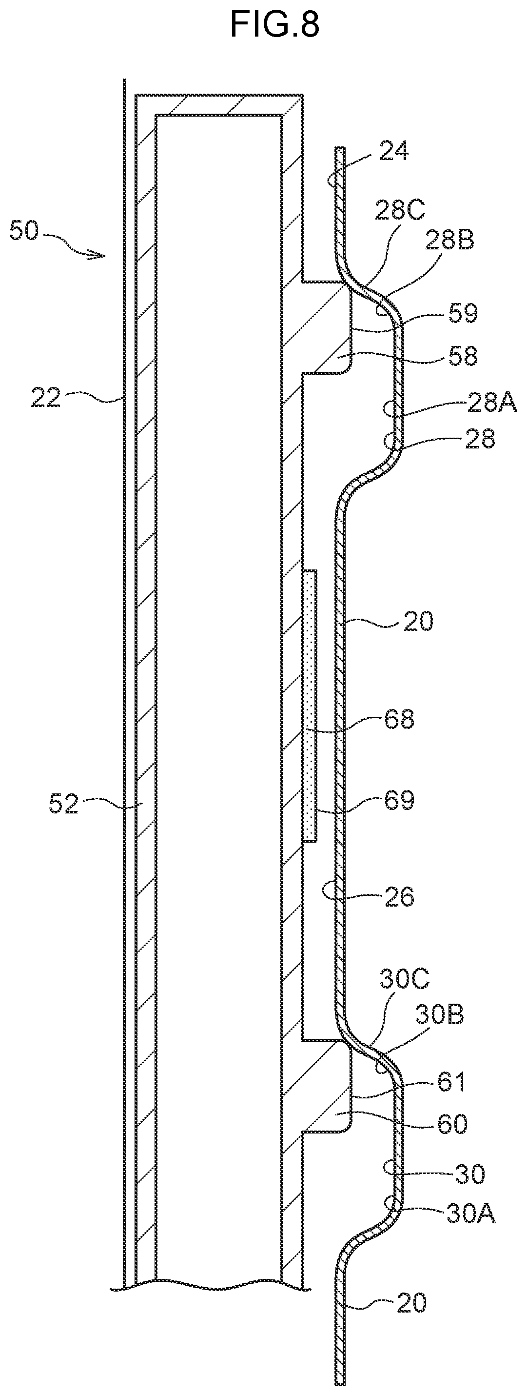 Patent US12103597 Figure 8 – Vehicle-mounted component attachment structure and vehicle-mounted component attachment method