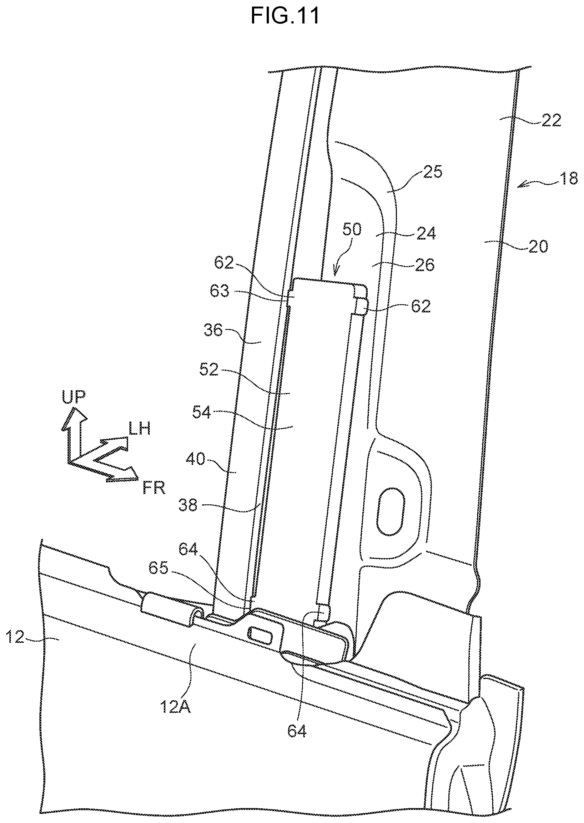 Patent US12103597 Figure 11 – Vehicle-mounted component attachment structure and vehicle-mounted component attachment method
