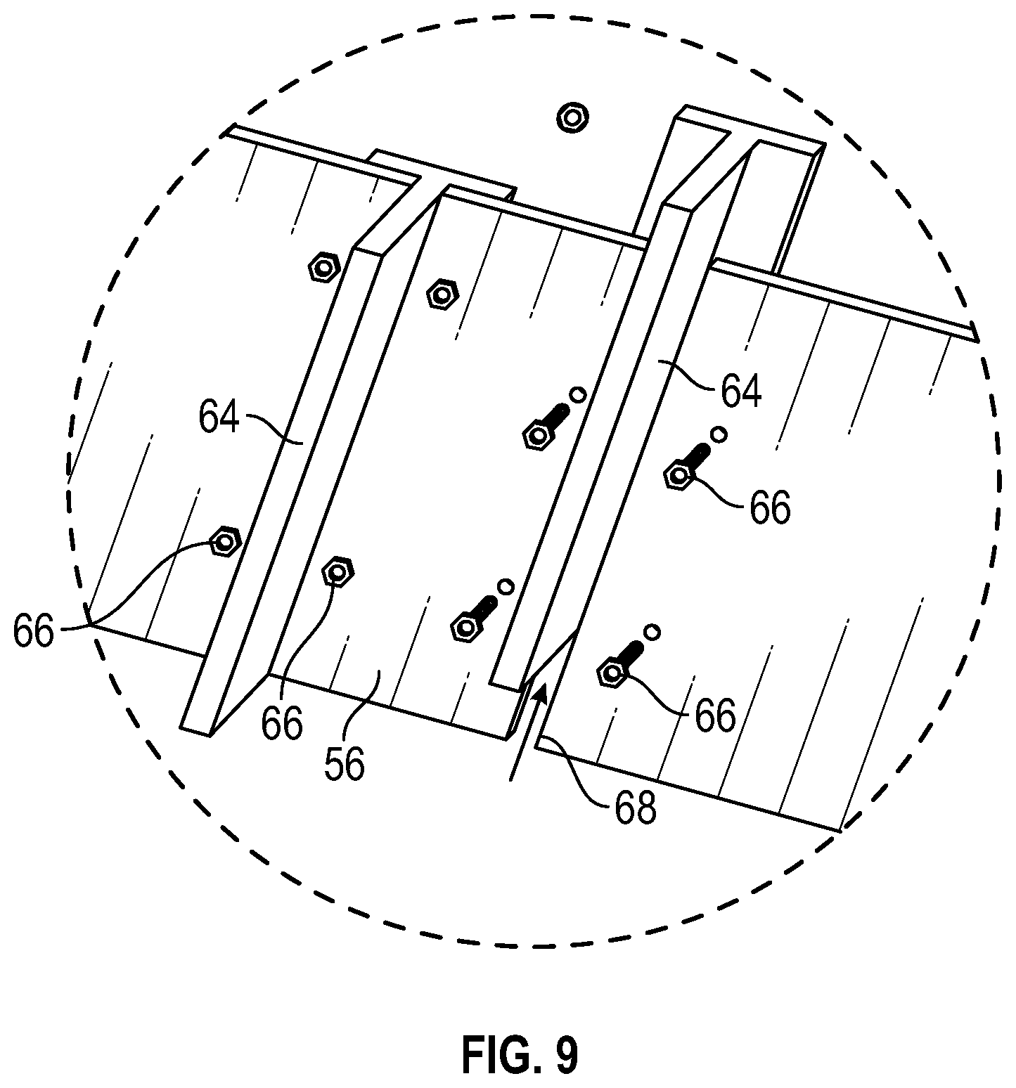 Patent US12103601 Figure 7 – Semi-trailer aerodynamic drag deflection assembly