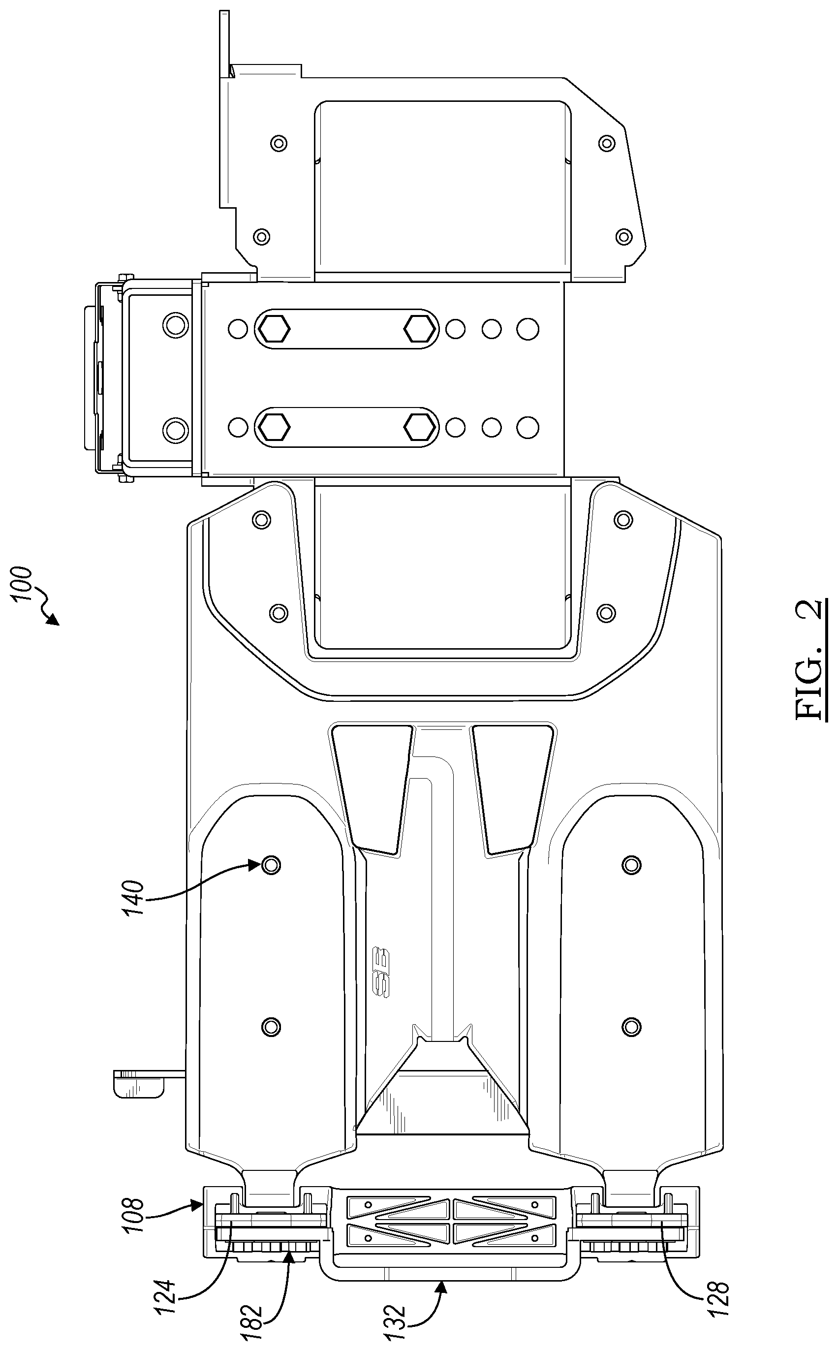 Patent US12103603 Figure 2 – Wheel carrier bracket assembly