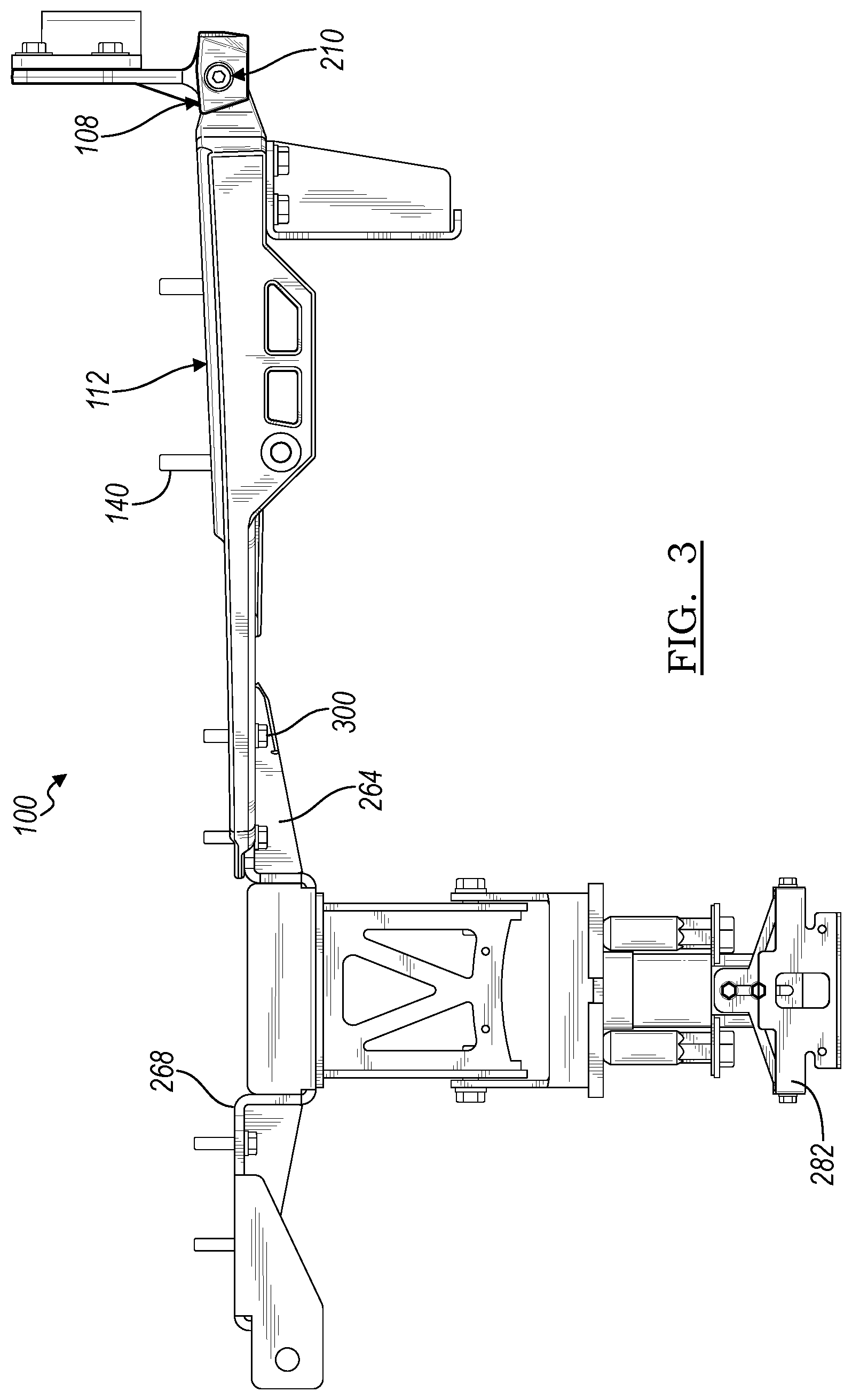 Patent US12103603 Figure 3 – Wheel carrier bracket assembly