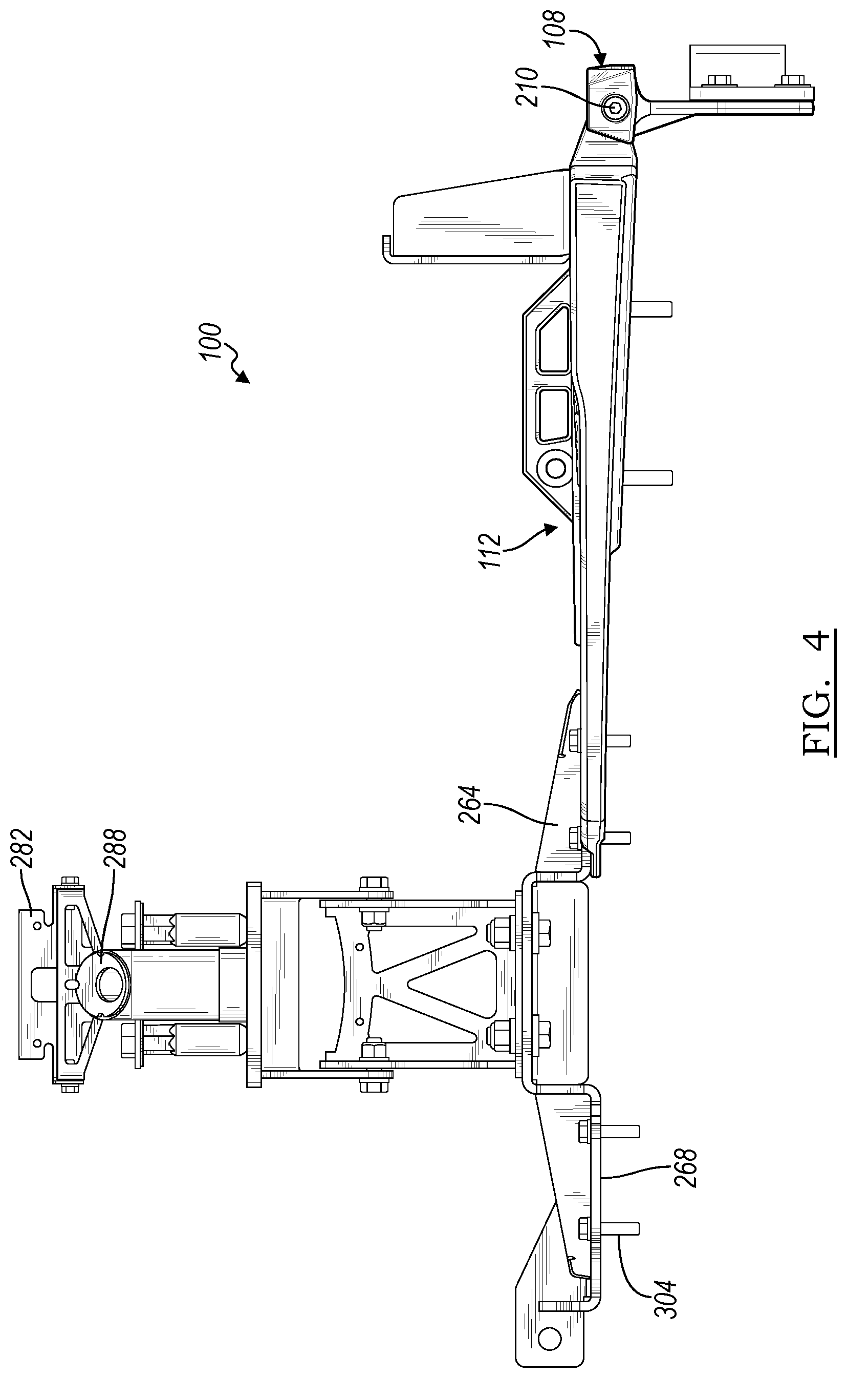 Patent US12103603 Figure 4 – Wheel carrier bracket assembly