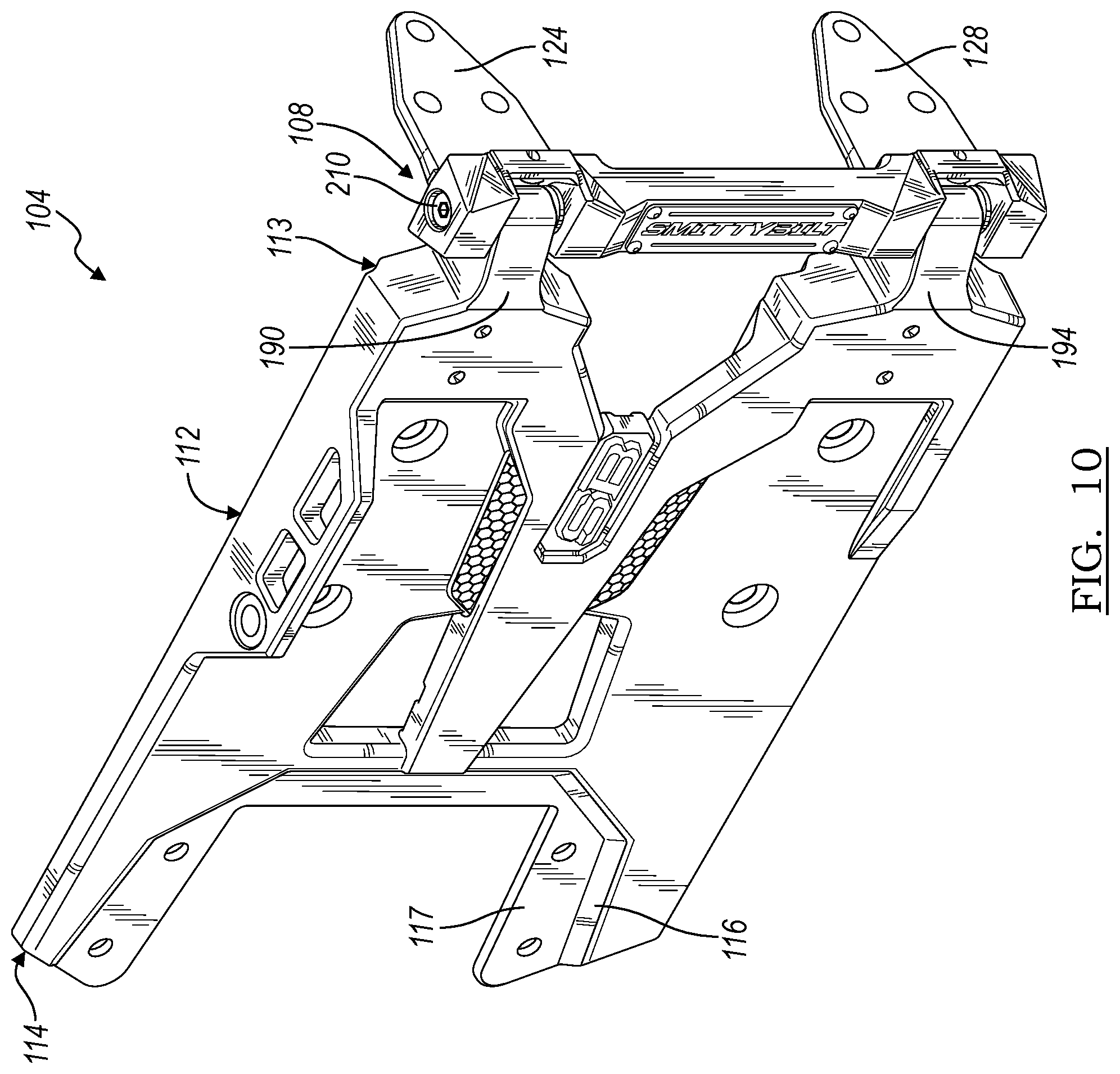 Patent US12103603 Figure 10 – Wheel carrier bracket assembly