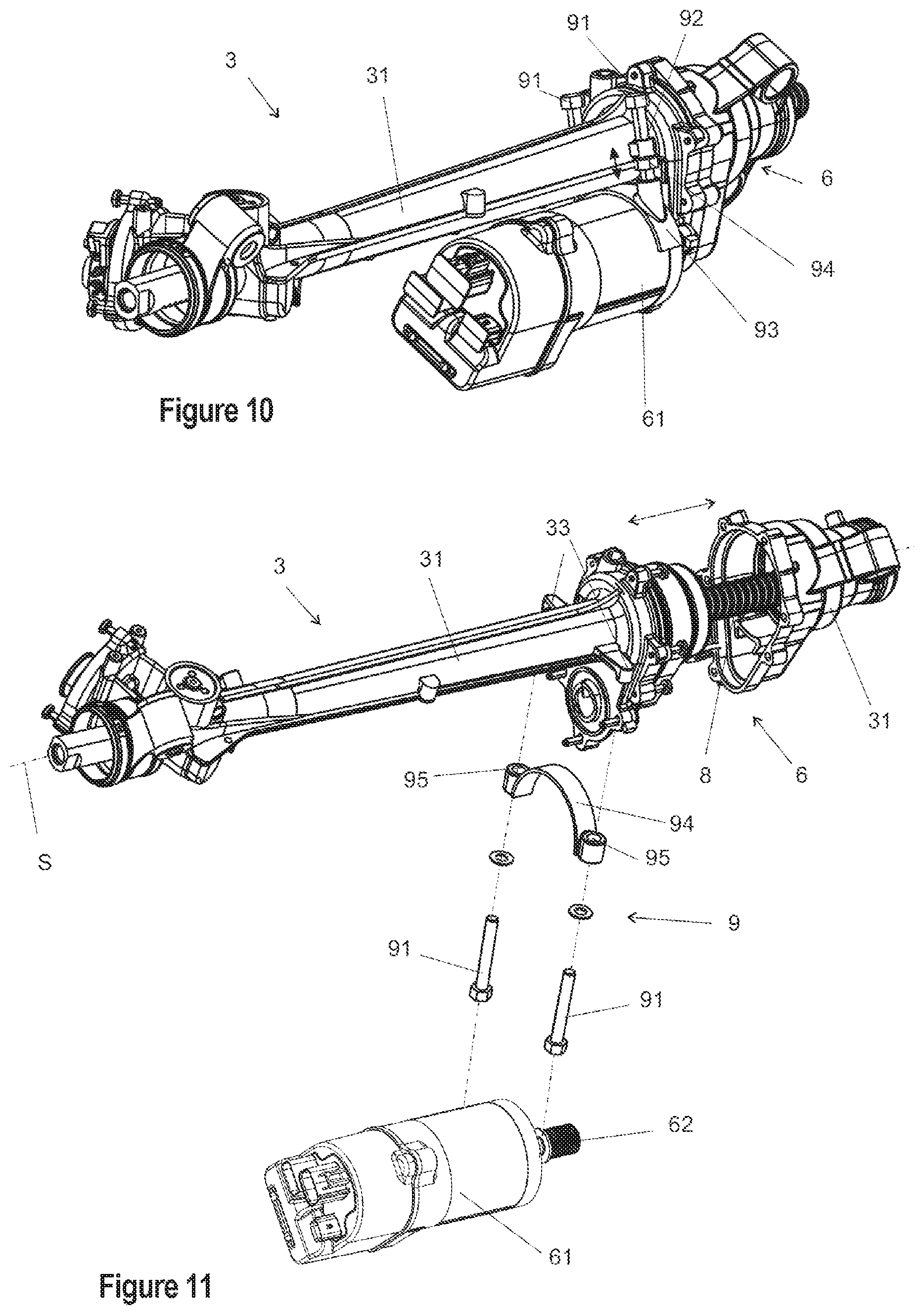 Patent US12103605 Figure 5 – Power assistance drive for a steering column, and steering column for a motor vehicle
