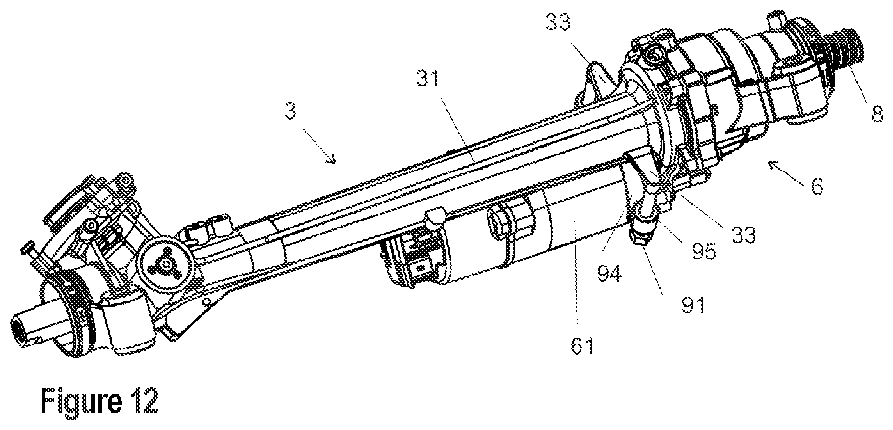 Patent US12103605 Figure 6 – Power assistance drive for a steering column, and steering column for a motor vehicle