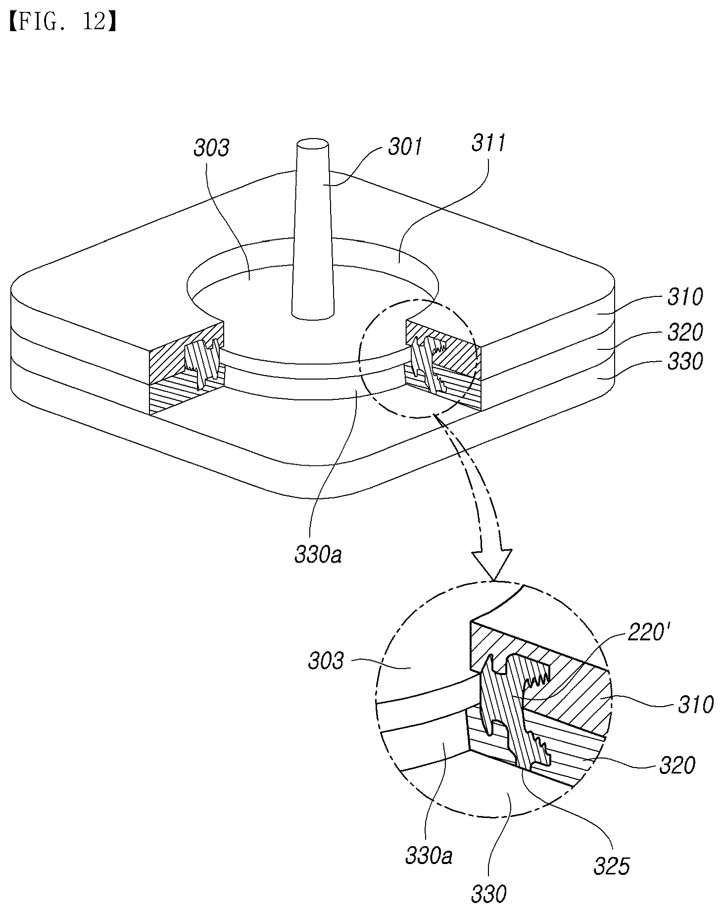 Patent US12103606 Figure 12 – Worm wheel of steering system speed reducer, and manufacturing method therefor