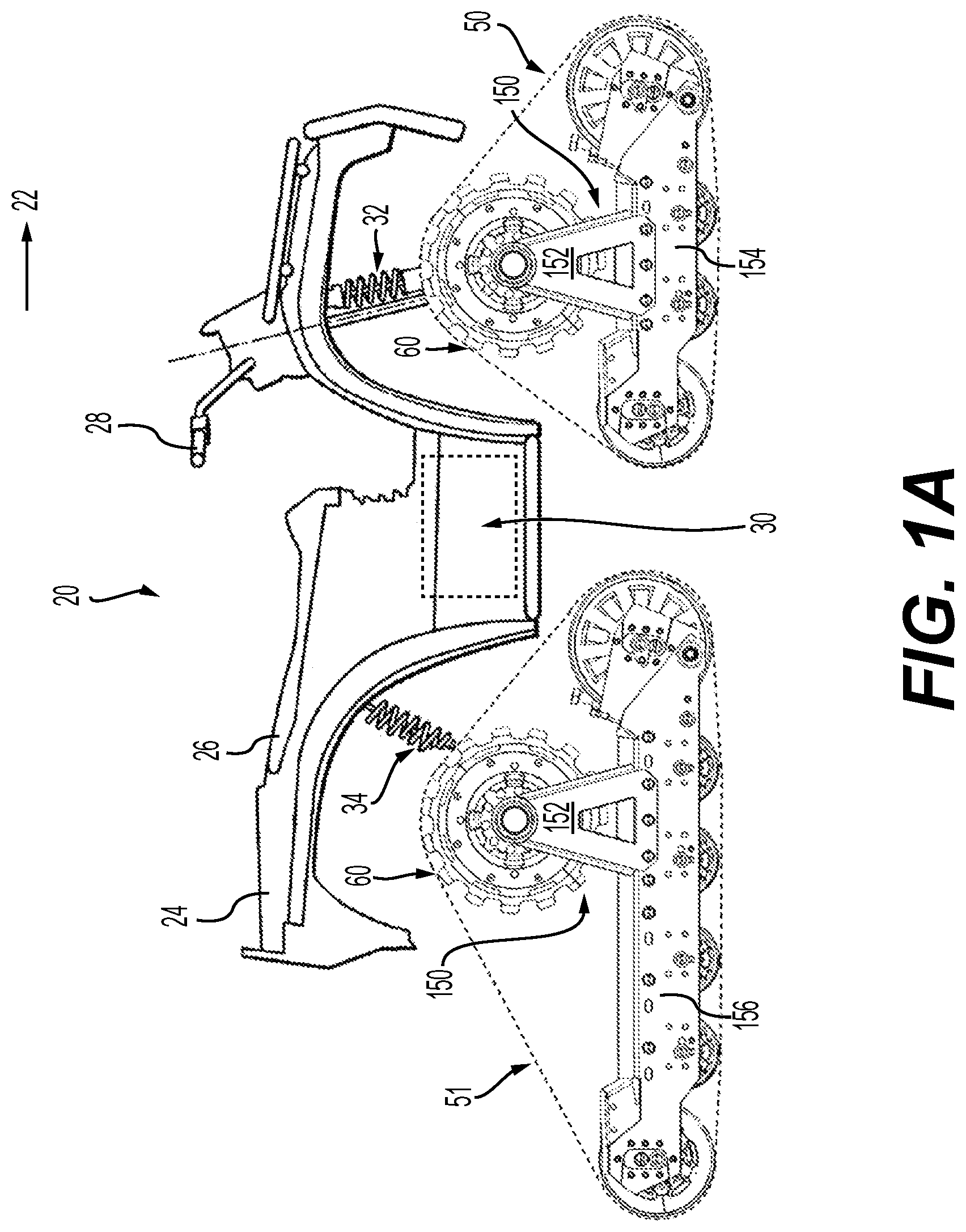 Patent US12103610 — Modular frame, track frame having a modular frame, vehicle having track systems, track system kit, tensioner and track system having a tensioner — Figure 1