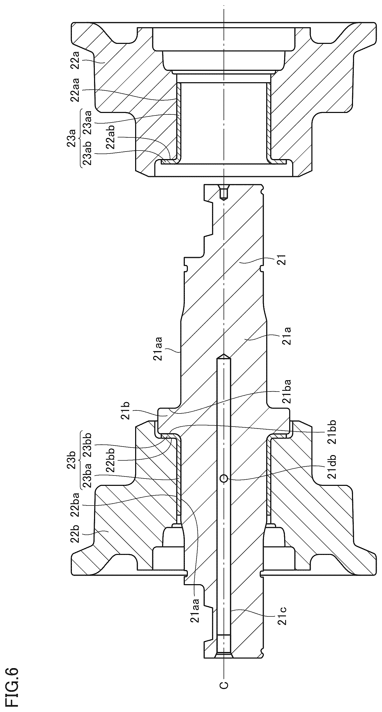 Patent US12103612 Figure 6 – Roller unit of crawler travel unit, crawler travel unit, and work machine